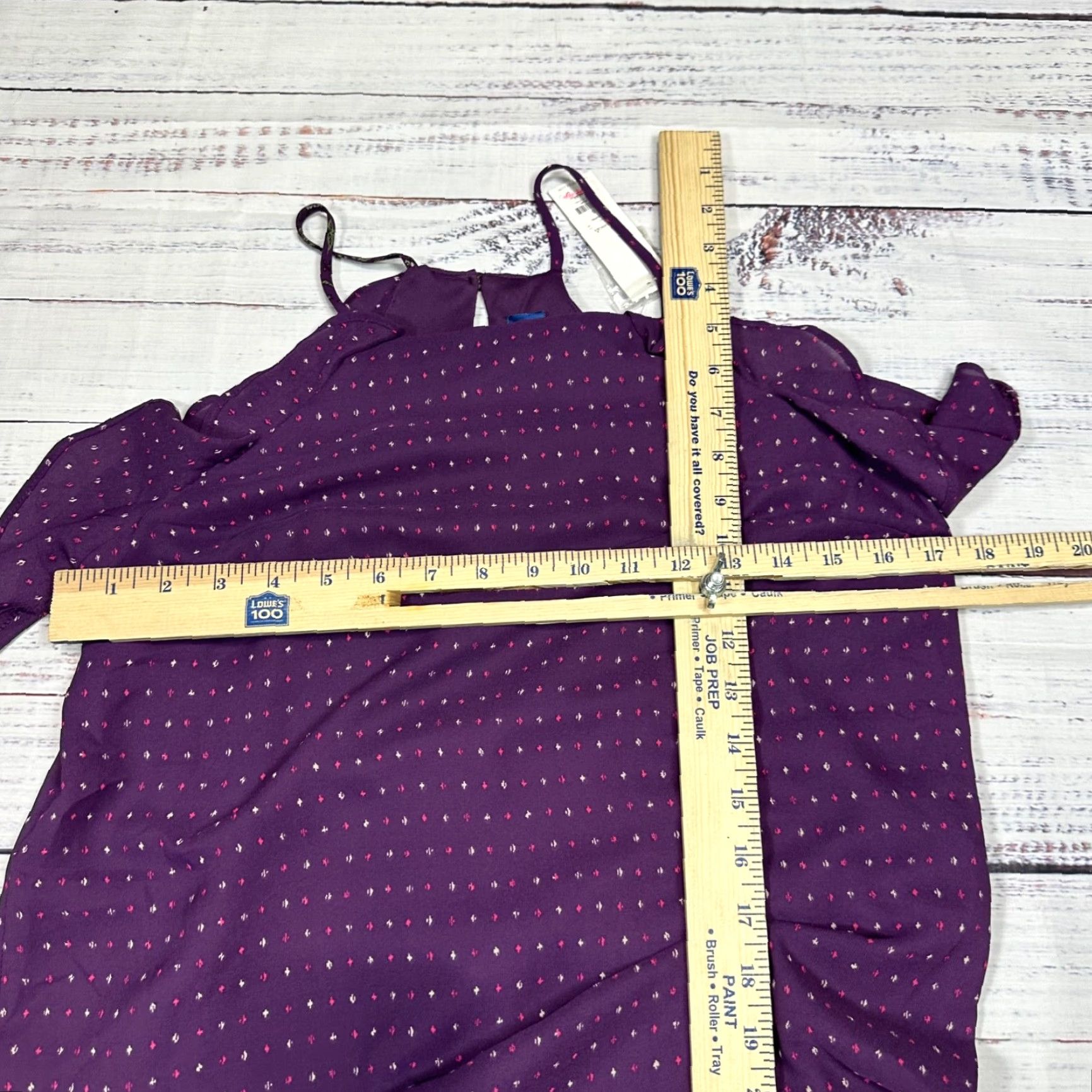 Vintage Francesca Blue Rain Purple Print Short Lined Polyester Shift Dress Sz S Women Size S / US 4 / IT 40 - 3 Thumbnail