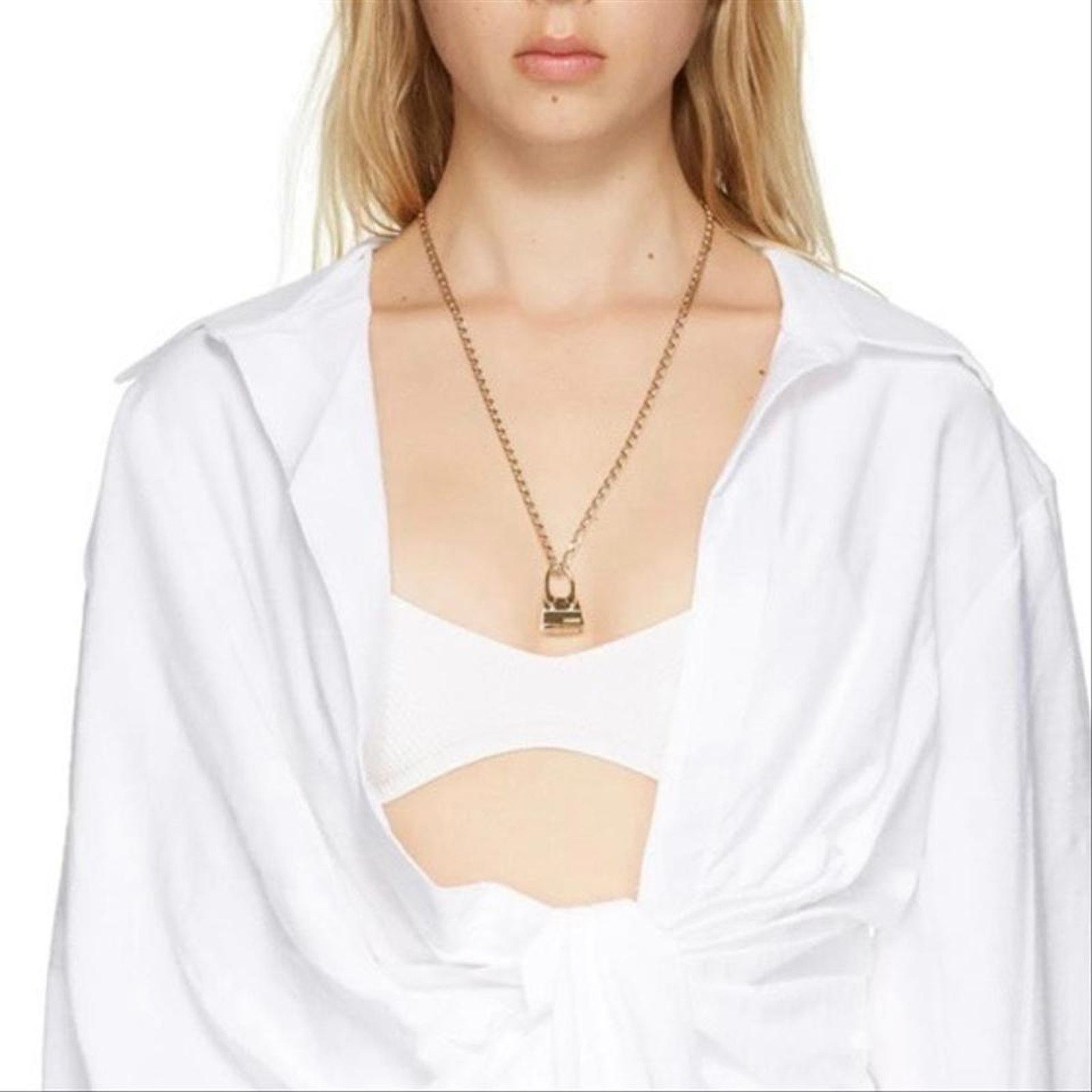 Jacquemus Le Chiquito bag charm gold tone necklace Size ONE SIZE - 3 Thumbnail