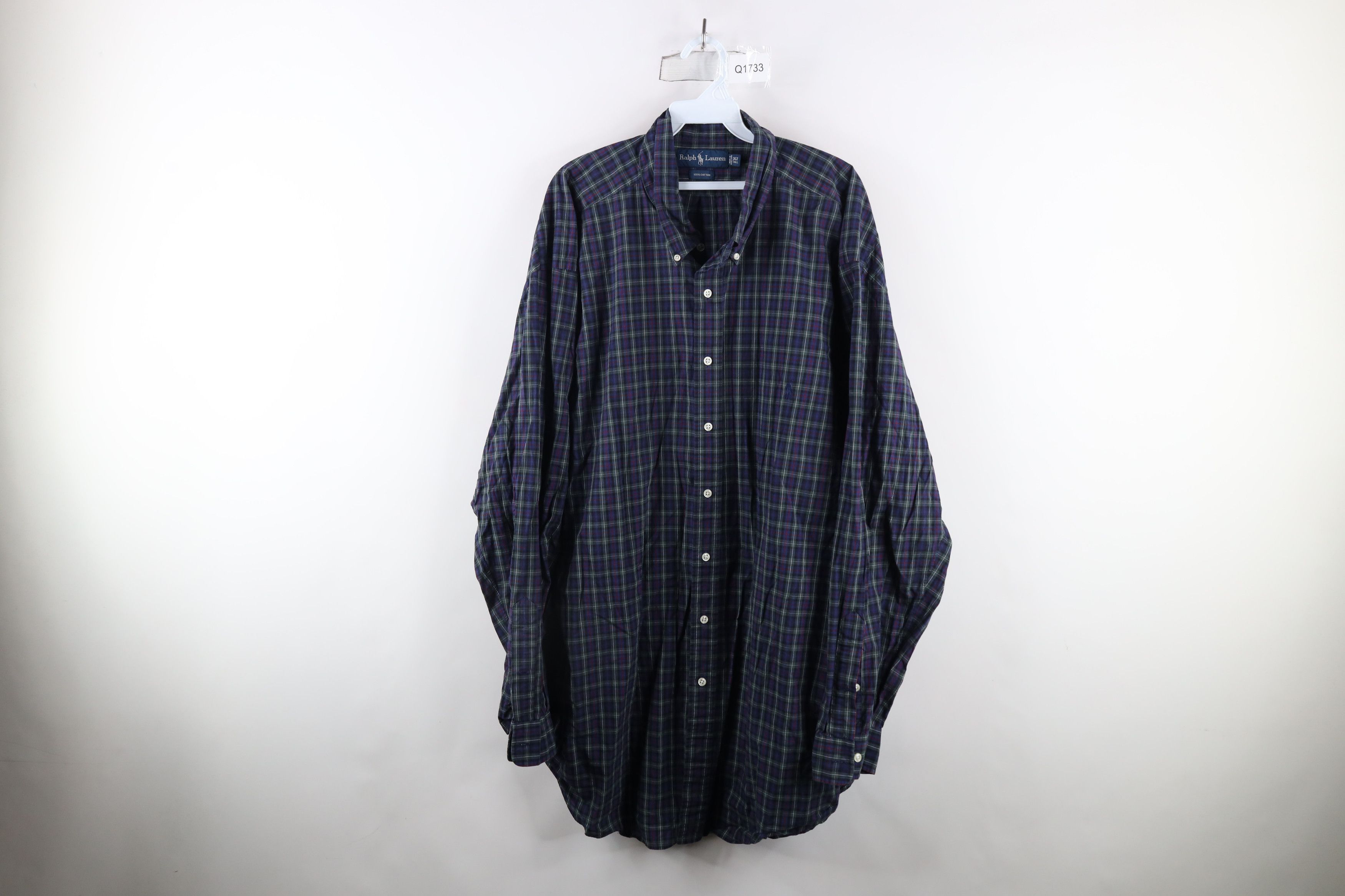 Polo Ralph Lauren Vintage 90s Ralph Lauren Button Down Shirt Plaid Cotton Size US XXL / EU 58 / 5 - 1 Thumbnail