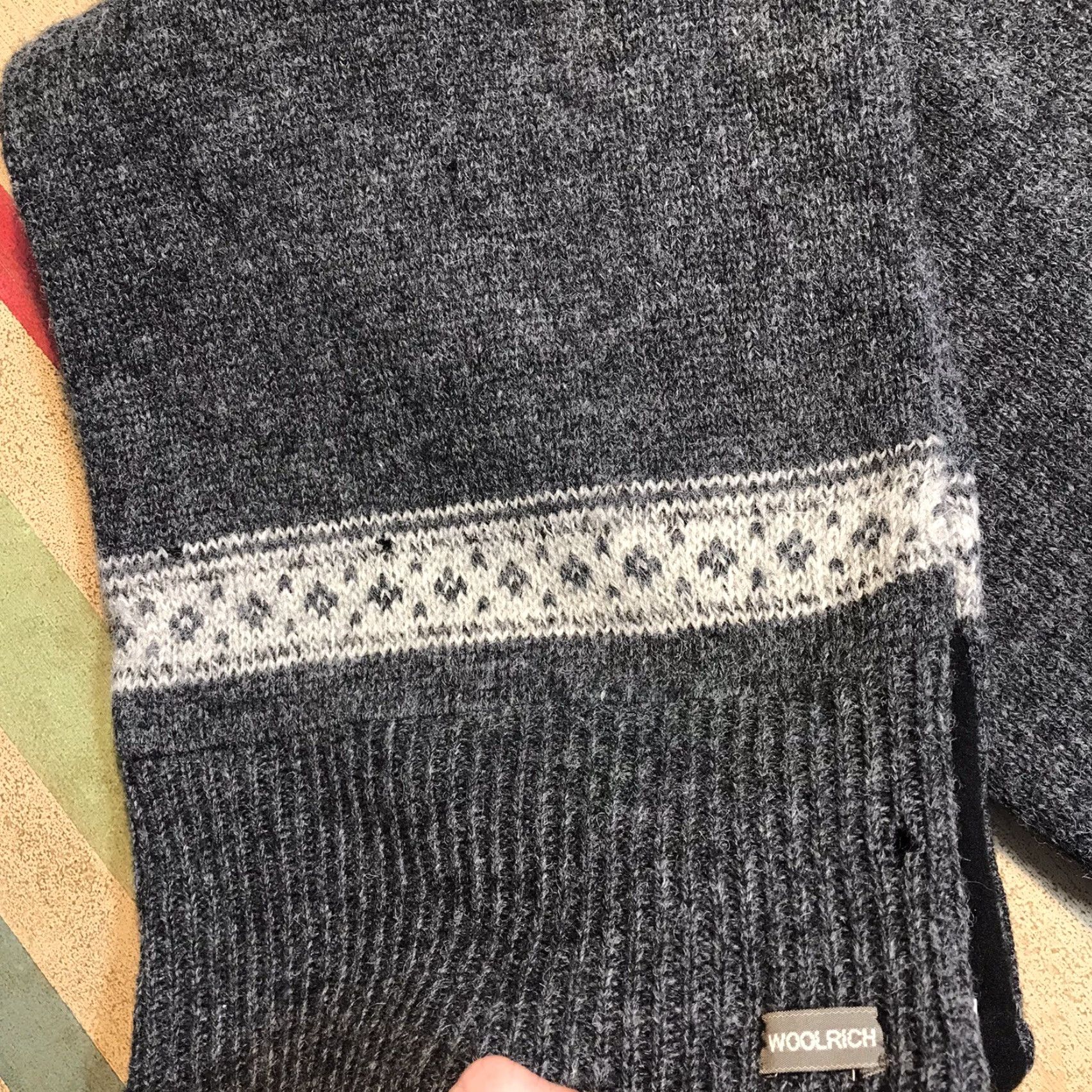 Vintage Woolrich Scarf Shetland Wool Gray Women Wool Rich Scarf Bohemian Classic Preppy American Size ONE SIZE - 3 Thumbnail