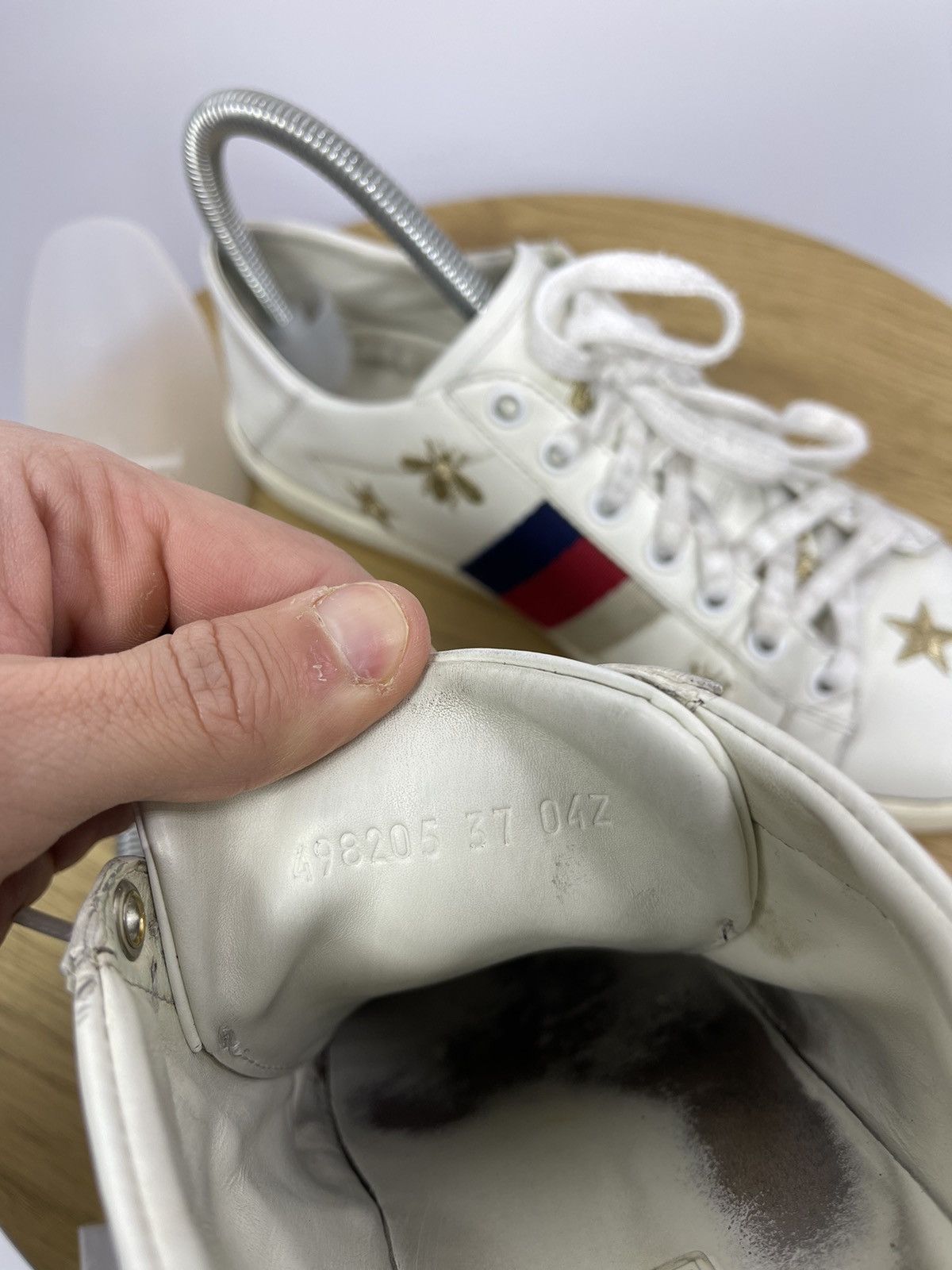 Gucci Gucci Sylvie Women's Sneakers 37 Multicolor Web Ace Stars Size US 7 / IT 37 - 5 Thumbnail