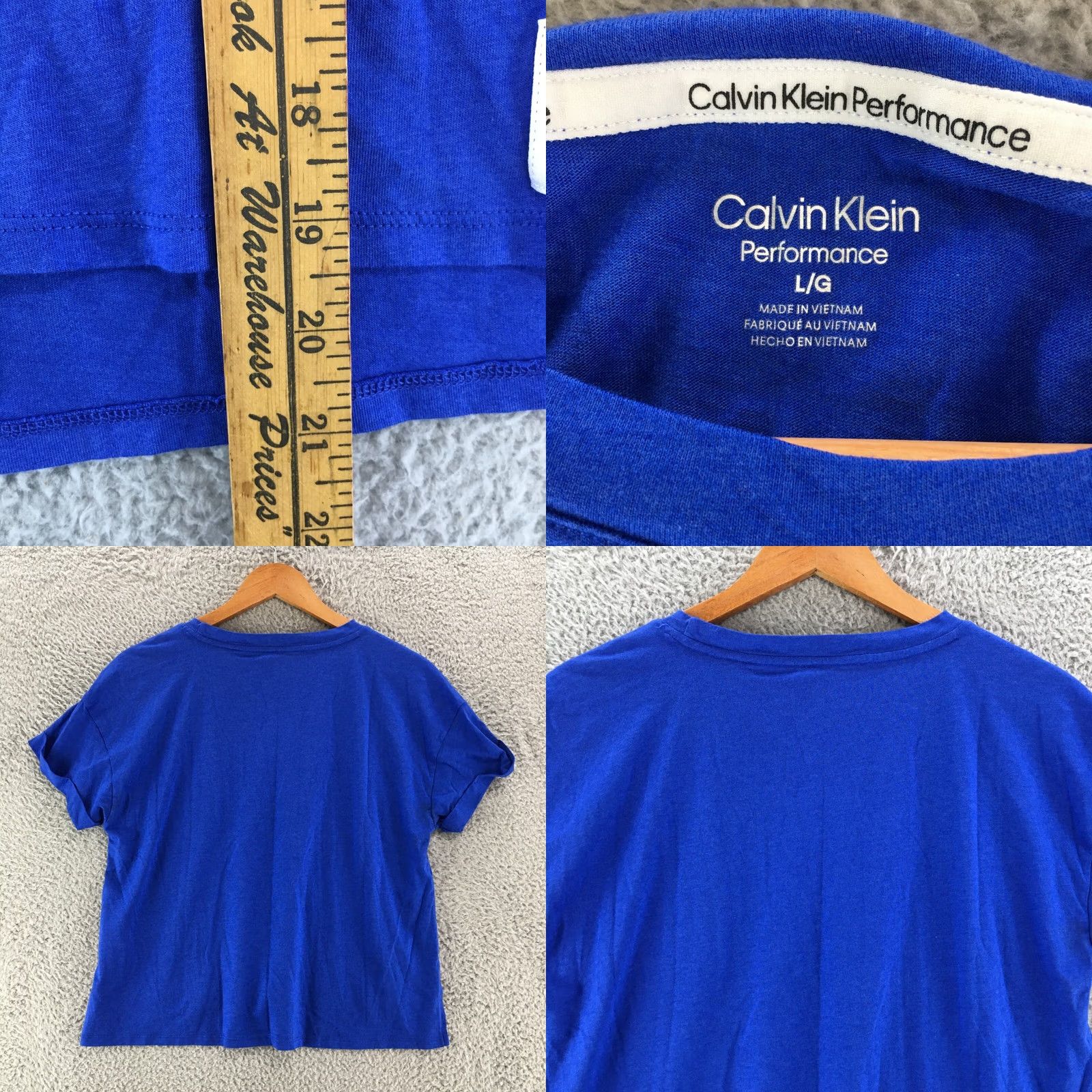 Calvin Klein Calvin Klein Crop Top Tee Tshirt Womens Large Blue Shirt Sleeve Round Neck Size L / US 10 / IT 46 - 8 Thumbnail