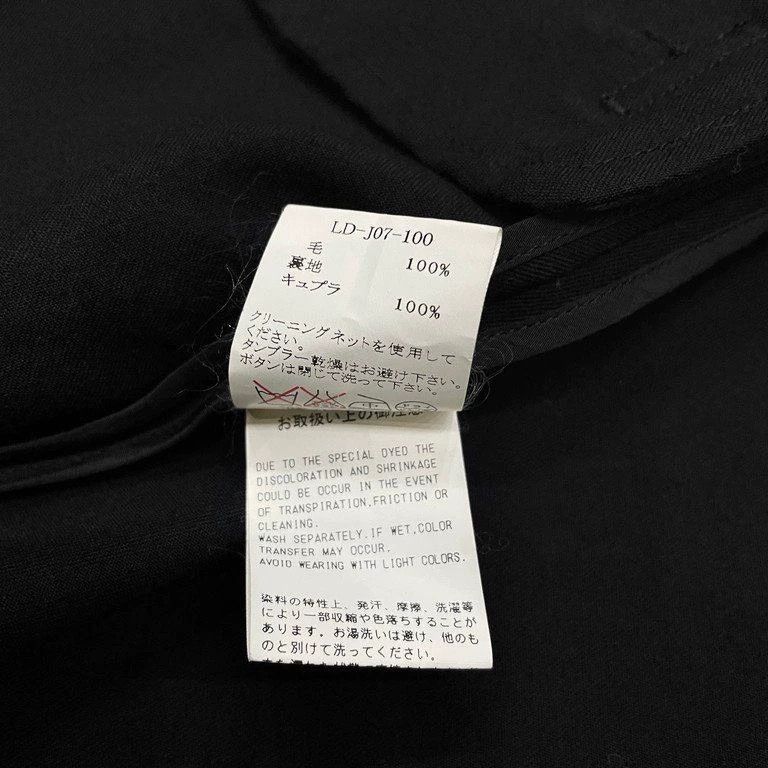 Yohji Yamamoto Yohji Yamamoto Yohji Yamamoto Black Wool Long Jacket with Size US S / EU 44-46 / 1 - 5 Thumbnail