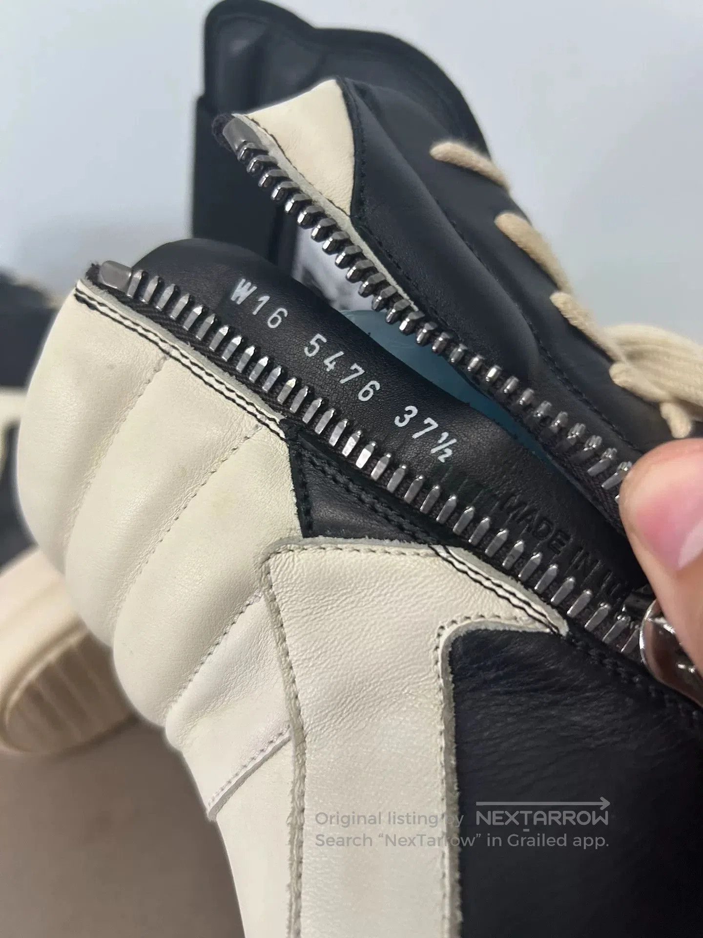 Rick Owens rick owens black and cream high. Size US 7.5 / EU 40-41 - 6 Thumbnail