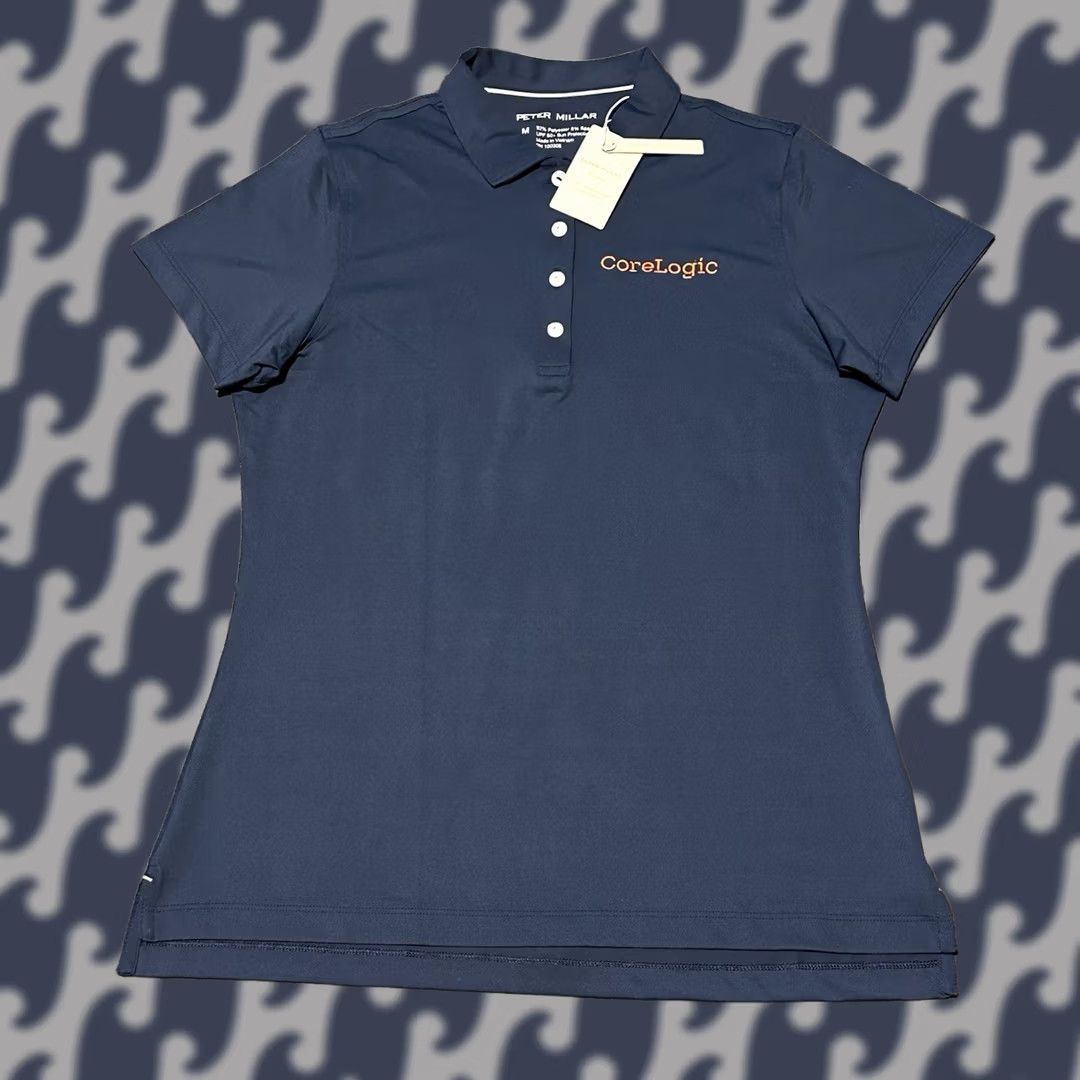 Peter Millar Peter Millar Polo Womens Medium Blue Performance Perfect Fit Golf C4 Polo Size M / US 6-8 / IT 42-44 - 1 Thumbnail