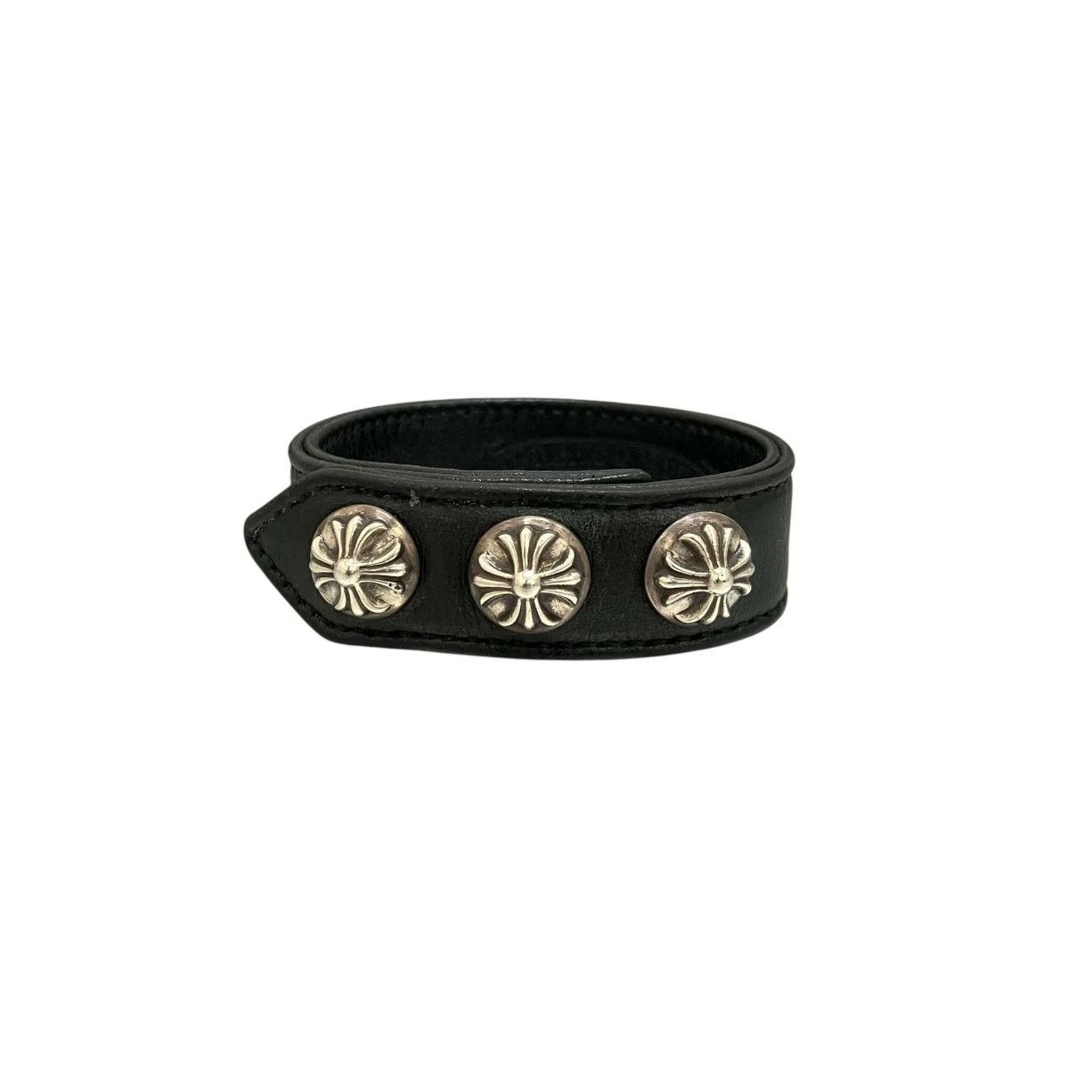 Chrome Hearts CHROME HEARTS 3 BUTTON 2 SNAP LEATHER BRACELET Size ONE SIZE - 2 Thumbnail