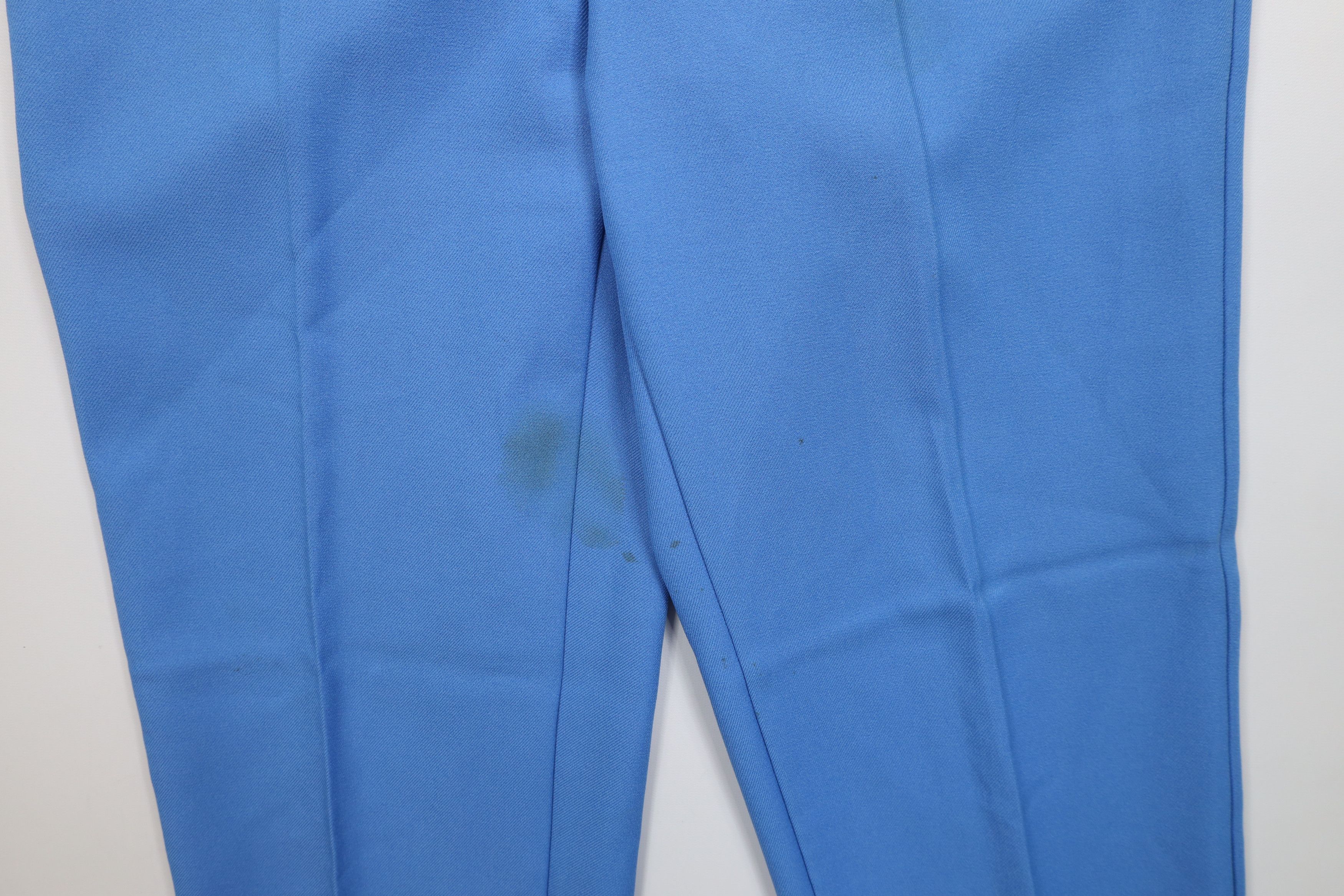 Levi's Vintage 70s 80s Levis Knit Pleated Chino Pants Blue USA Size 34" / US 12 / IT 48 - 5 Thumbnail