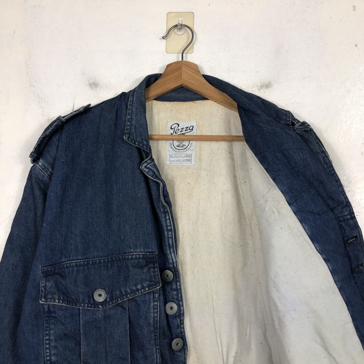 Issey Miyake 📌Vintage Denim Bomber Jacket Pezzo Bondage Blanket Size US M / EU 48-50 / 2 - 14 Thumbnail