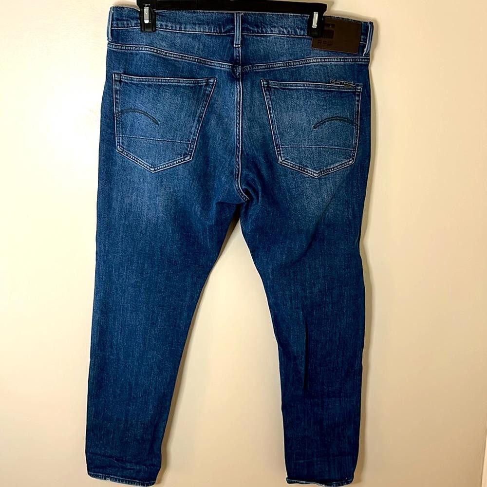 Designer G-Star RAW Straight Tapered 36/32 - 99% Ctn 1% el - med blue Size US 36 / EU 52 - 6 Thumbnail