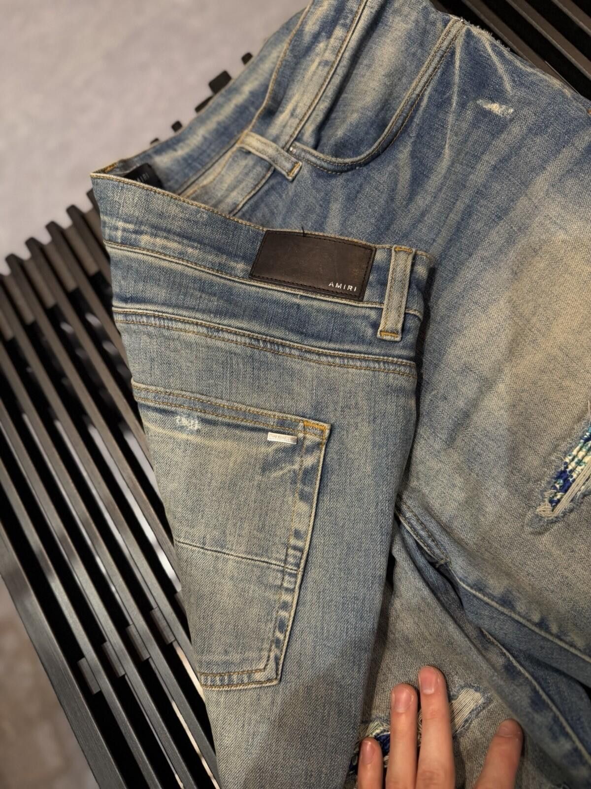 Amiri Size 38 - Amiri Blue MX1 Blue Patch Jeans 100% Authentic Size US 38 / EU 54 - 5 Thumbnail