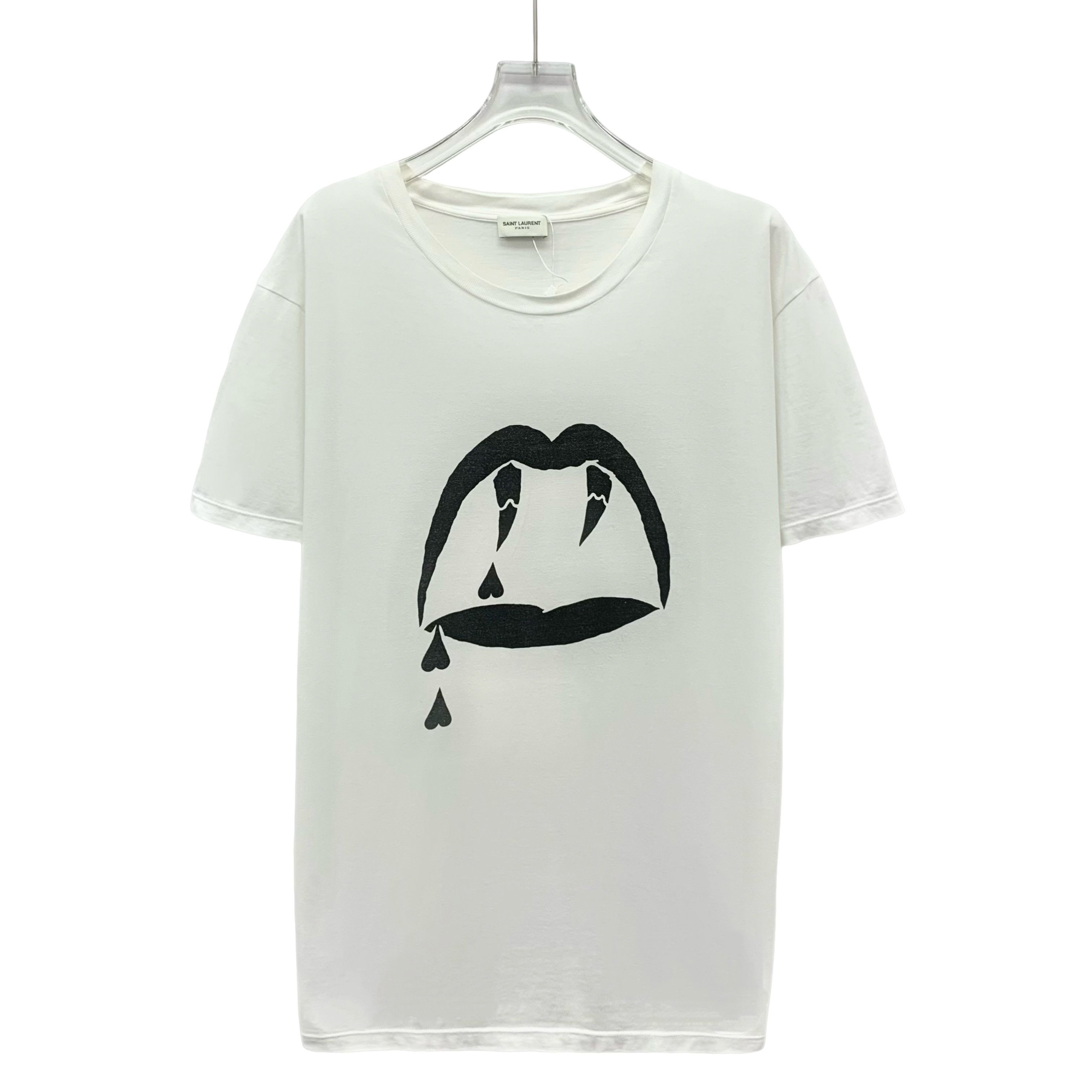 Saint Laurent Paris Saint Laurent White Star Print T-Shirt | Grailed