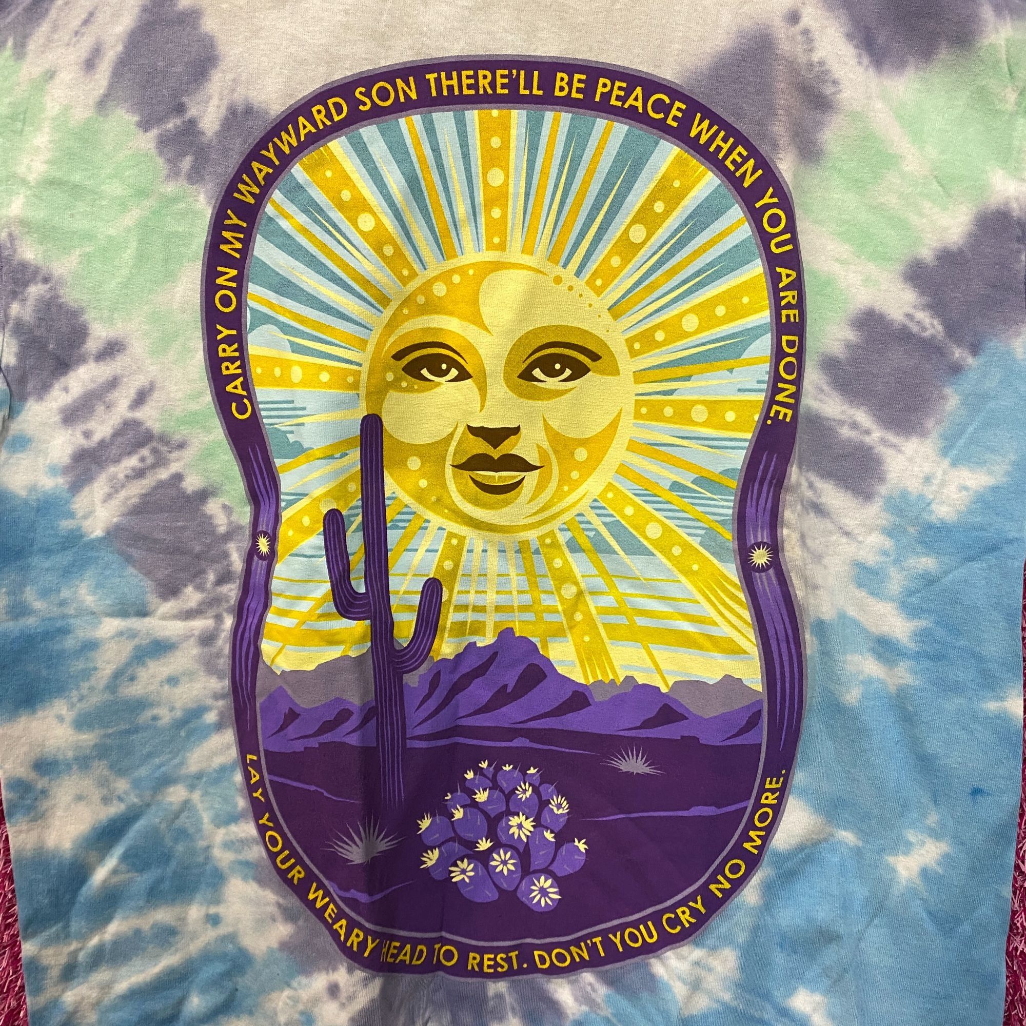 Band Tees Kansas Carry on Wayward Son Desert Landscape Rock Tie Dye la Size US L / EU 52-54 / 3 - 2 Thumbnail