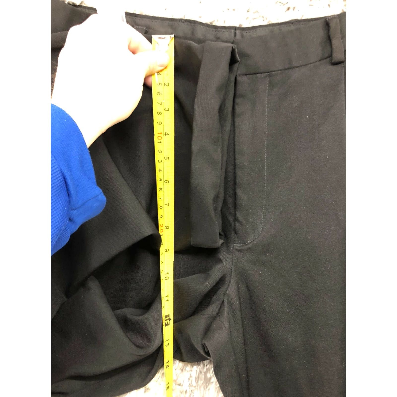 Eddie Bauer Eddie Bauer Mens Black Slack Pants 34x30 Mid Rise Straight Dress Pants Flat Front Regular Denim Cotton Solid Black Mens 34x30 Size US 34 / EU 50 - 4 Thumbnail