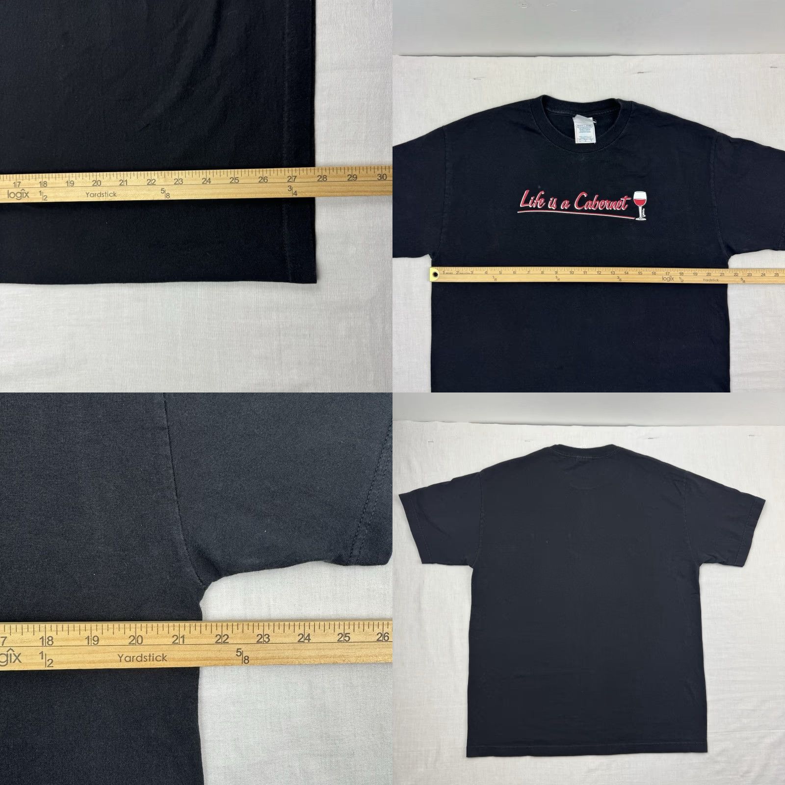 Vintage VINTAGE Life Is A Cabernet T Shirt Men L Black Cotton Alstyle 90s Y2k Funny Humor Cartoon Size US L / EU 52-54 / 3 - 8 Thumbnail