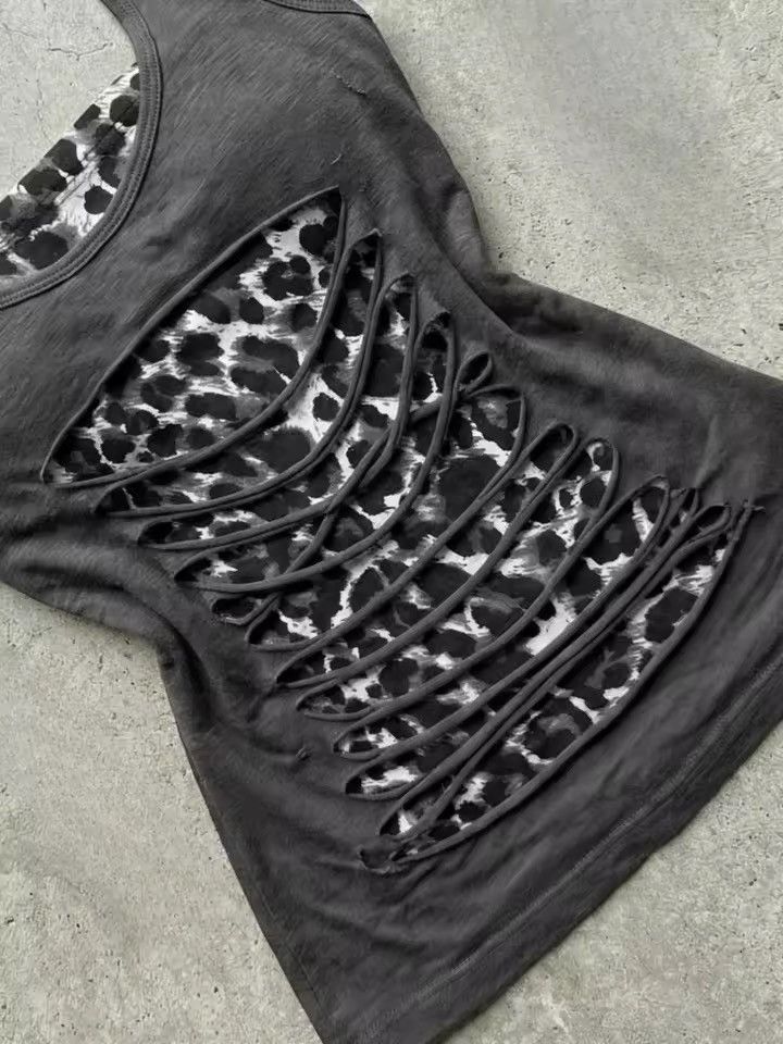 Vintage Y2k Vintage Leopard Top T Shirt 2000s style Size L / US 10 / IT 46 - 4 Thumbnail