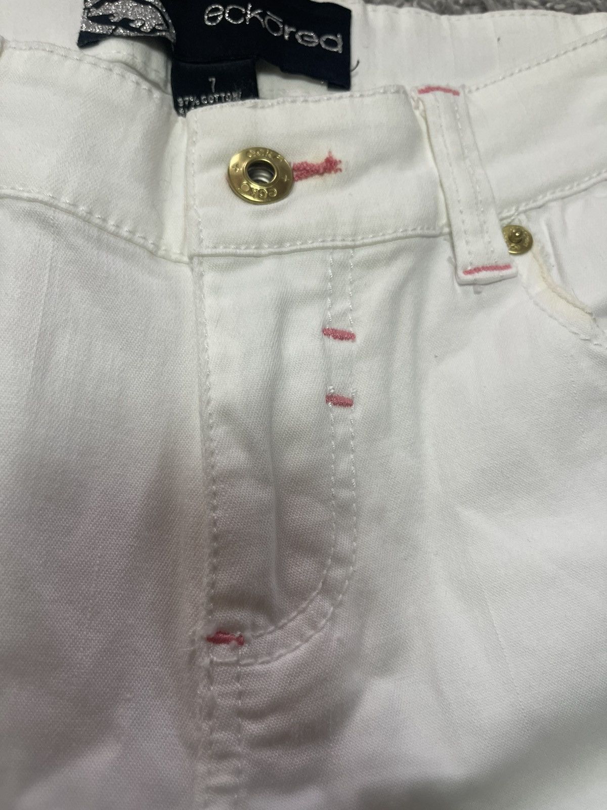 Ecko Unltd. Ecko Red Y2k Flared White Jeans size 7 Size 27" / US 4 / IT 40 - 12 Thumbnail