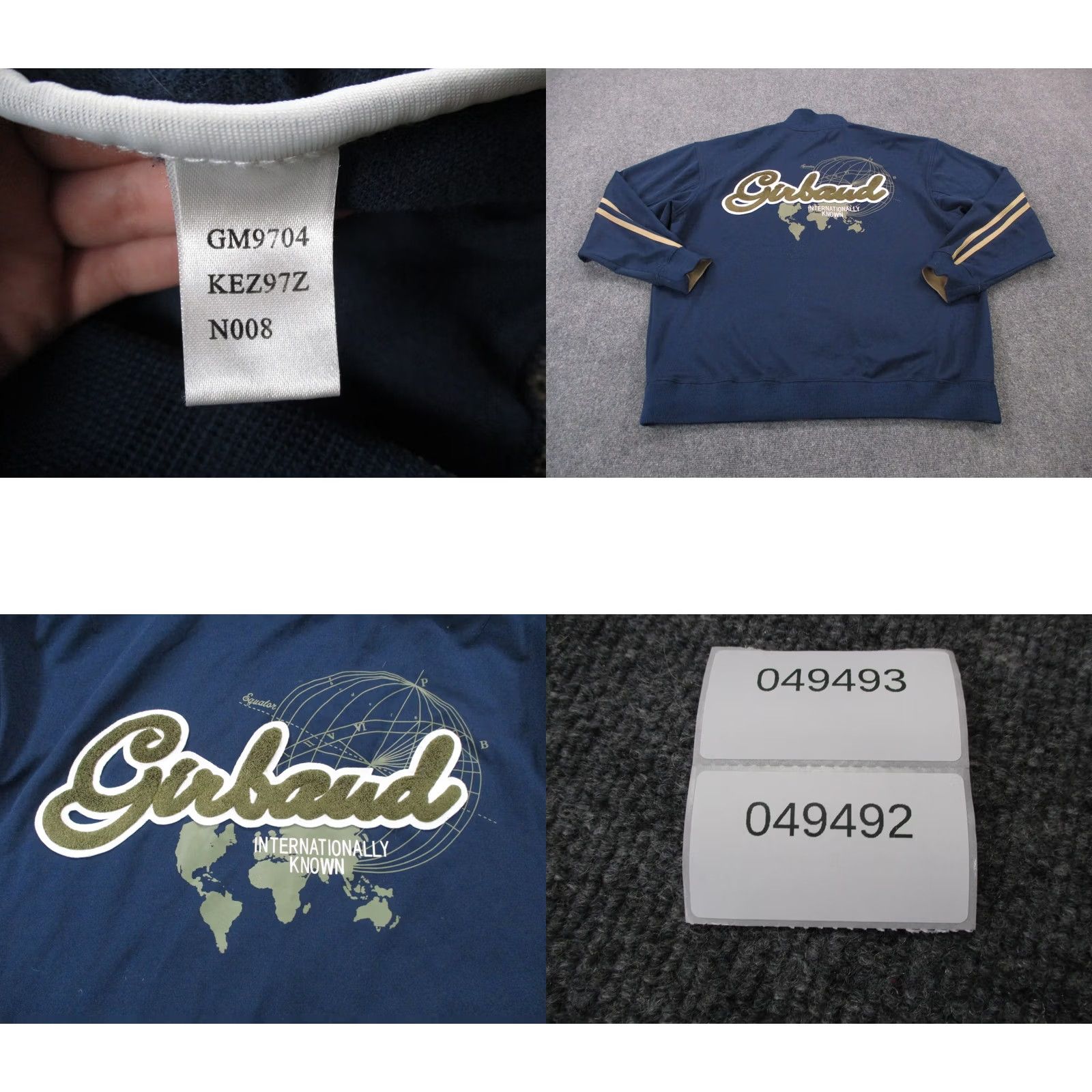Vintage Girbaud Jacket Mens 2XL Blue Letterman Outdoors Windbreaker Full Zip Pockets Lightweight Thermal Outdoor Golf Hiking Jacket Mens 2XL Blue Size US 39 - 8 Thumbnail