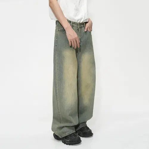 VIBE Wide Leg Jeans Men Baggy Pants Gradient y2k distressed Size US 32 / EU 48 - 5 Thumbnail