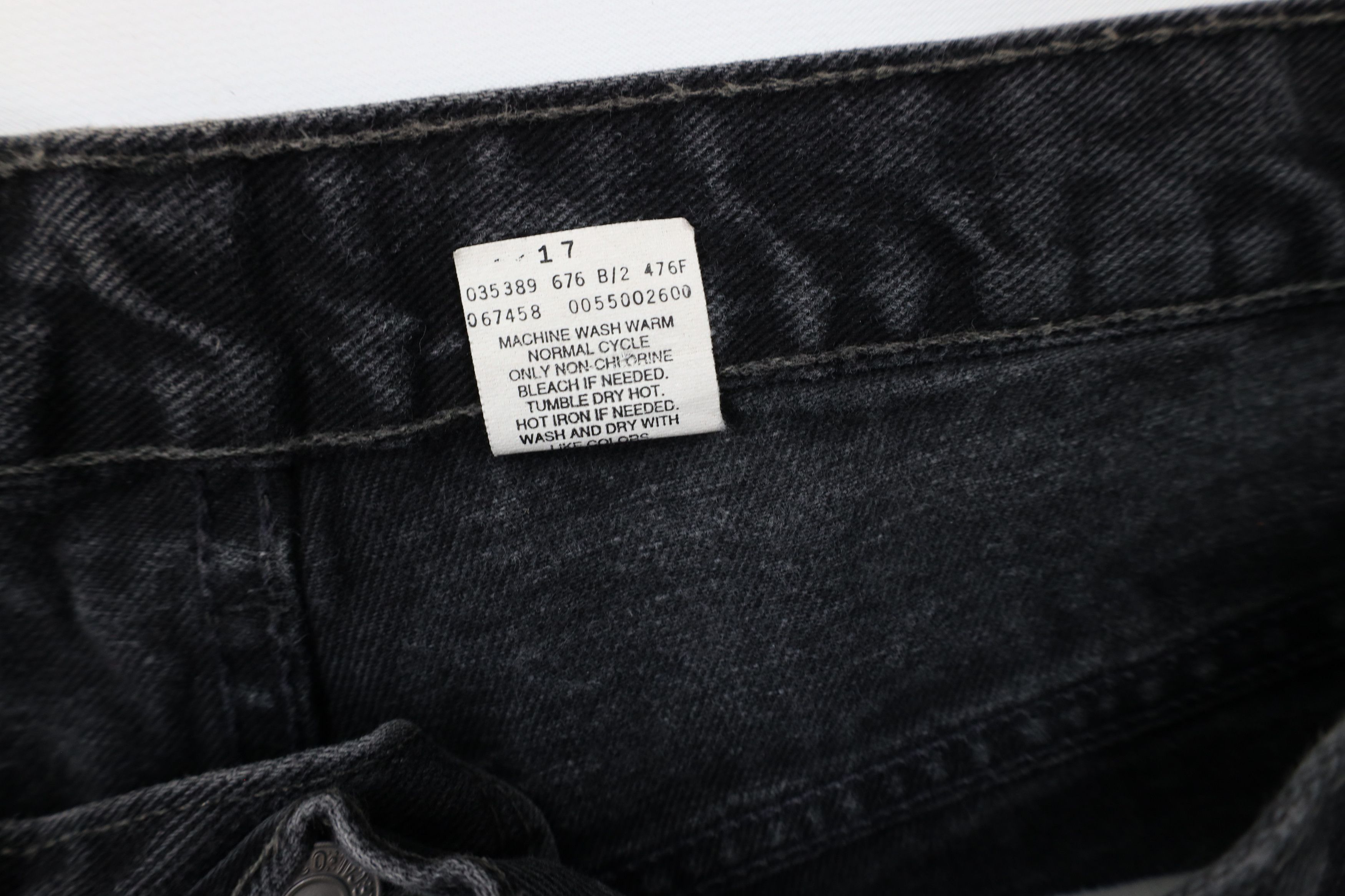 Levi's × Vintage Vintage 90s Levis 550 Relaxed Fit Denim Jeans Black Cotton Size US 36 / EU 52 - 8 Thumbnail