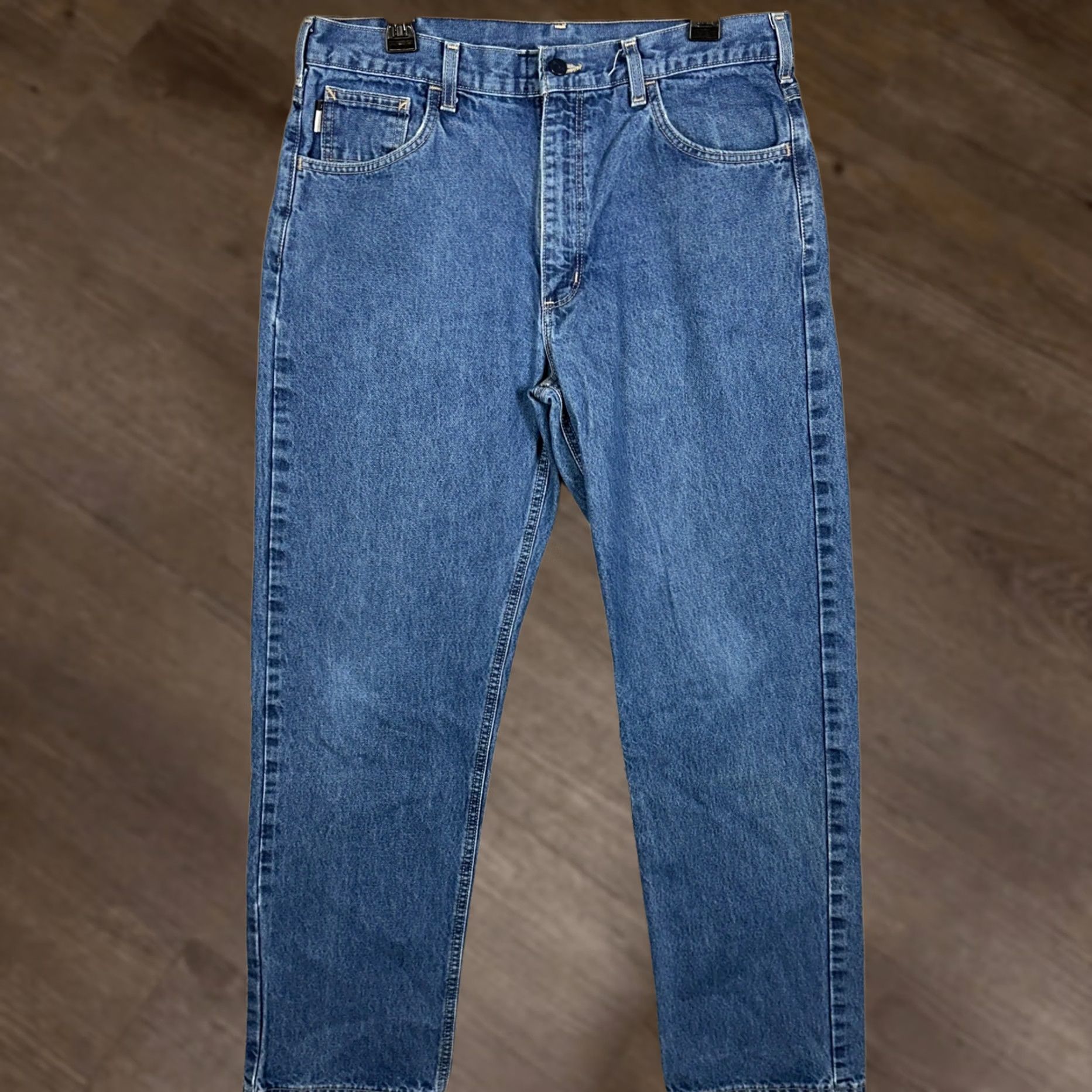 Carhartt Carhartt FR Cat 2 Work Jeans Mens 35X32 Blue Flame-Resistant Straight Leg EUC Size US 35 - 1 Thumbnail