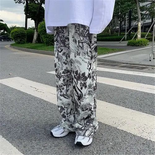Jean Graffiti Pants Harajuku Loose Size US 32 / EU 48 - 2 Thumbnail