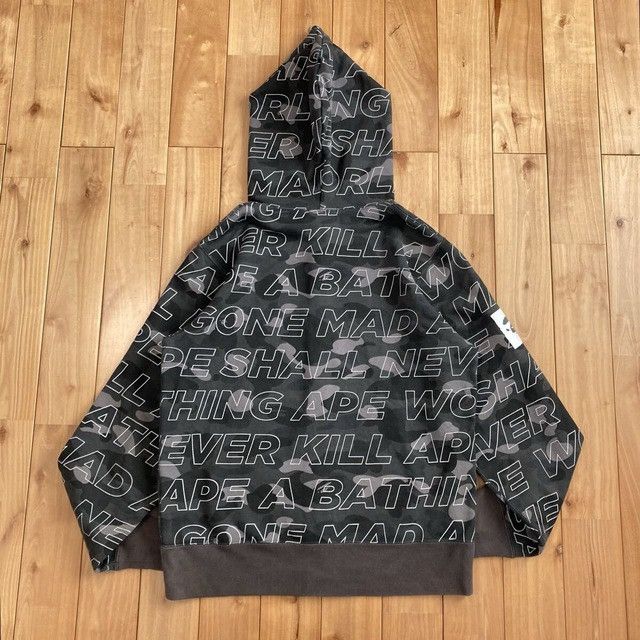 Bape BAPE Text color camo full zip hoodie a bathing ape Size US M / EU 48-50 / 2 - 3 Thumbnail