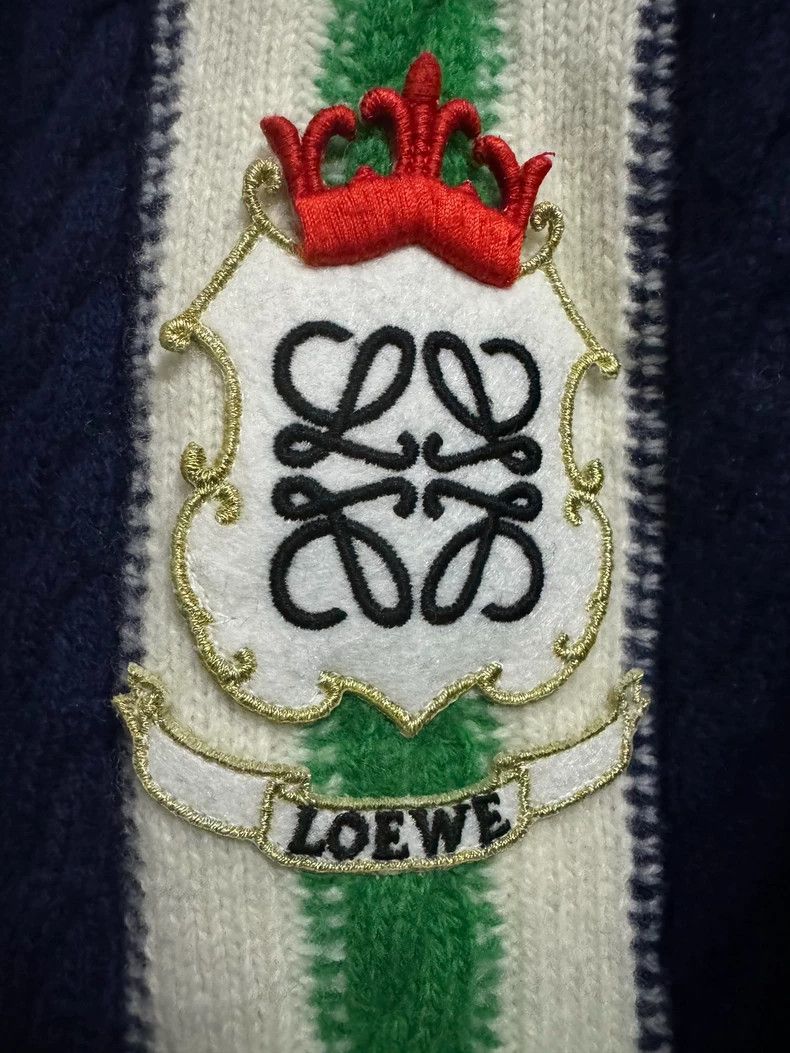 Loewe LOEWE Embroidered logo silk long sleeve shirt Size L / US 10 / IT 46 - 2 Thumbnail