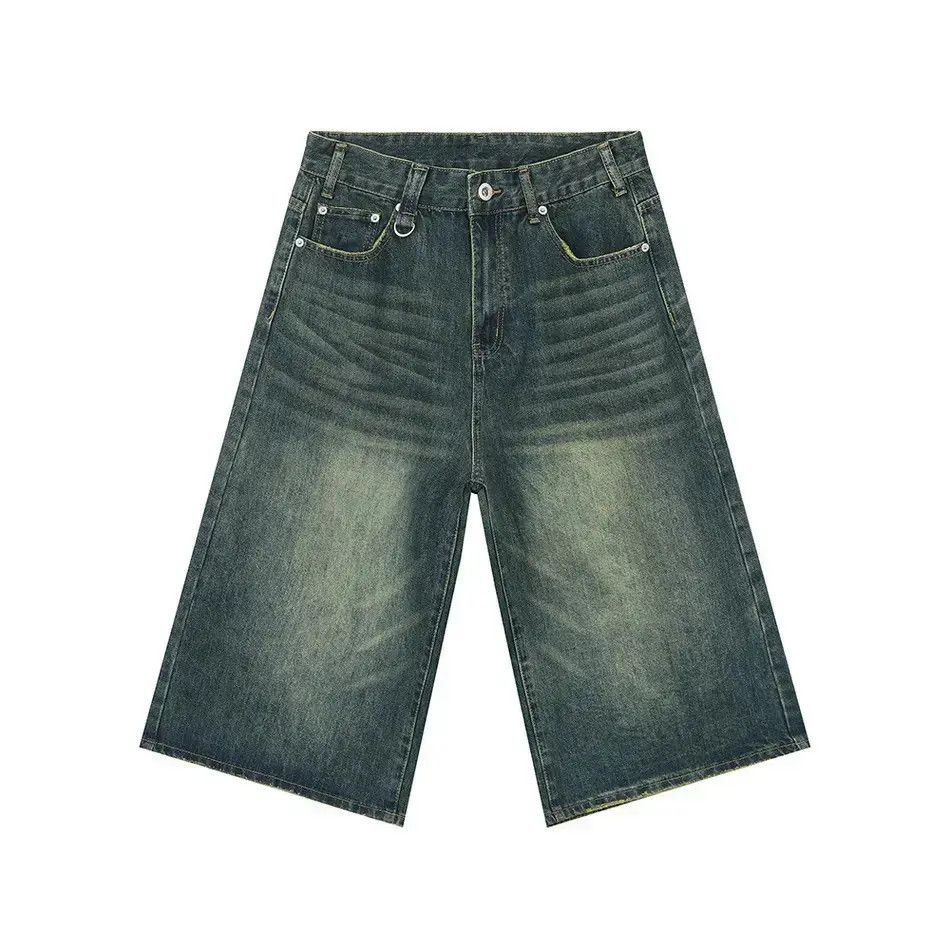 Japanese Brand Retro wide leg straight leg denim shorts Size US 32 / EU 48 - 4 Thumbnail
