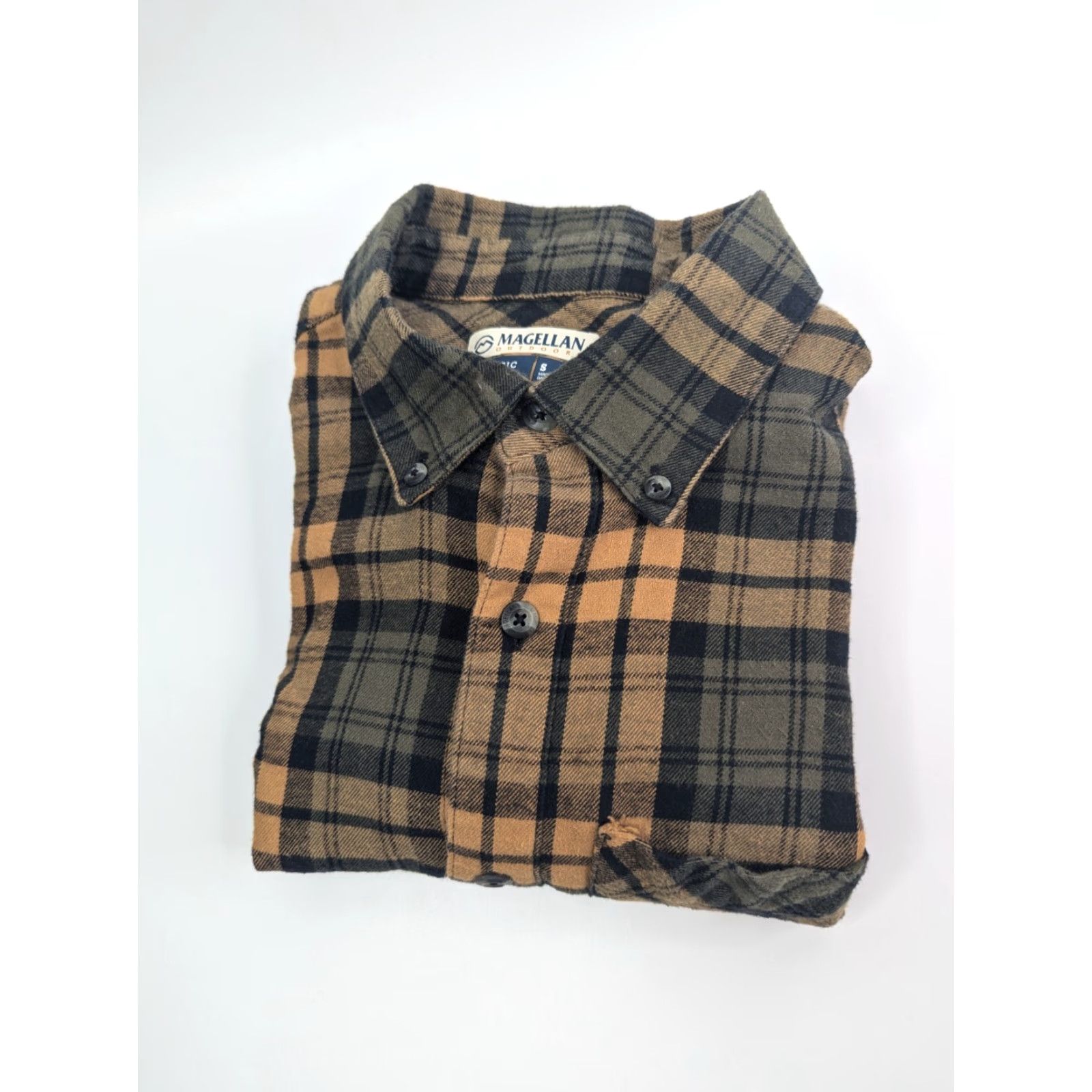 Vintage Magellan Outdoors Classic Fit Button Down Flannel Shirt Men's S Tapenade Plaid Size US S / EU 44-46 / 1 - 2 Thumbnail