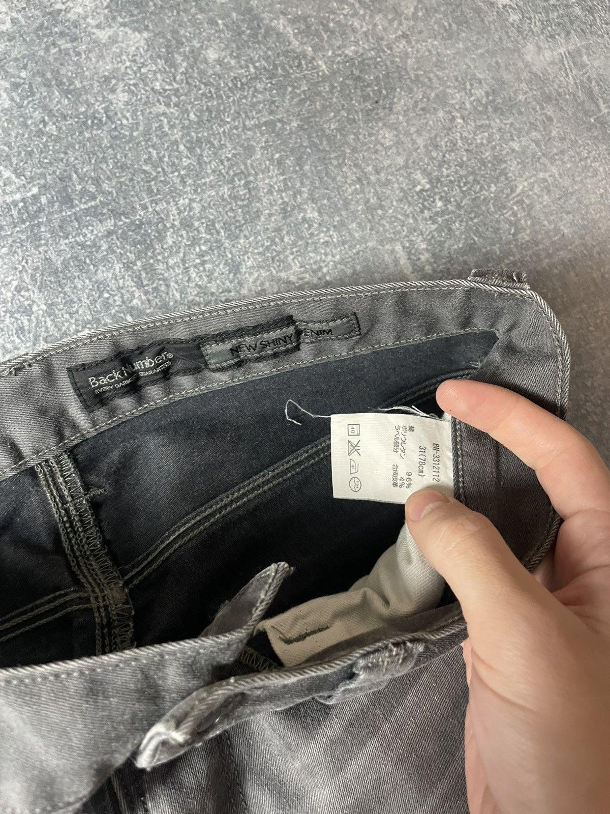 Japanese Brand Rare Japan Back Number faded denim jeans Size US 31 - 5 Thumbnail