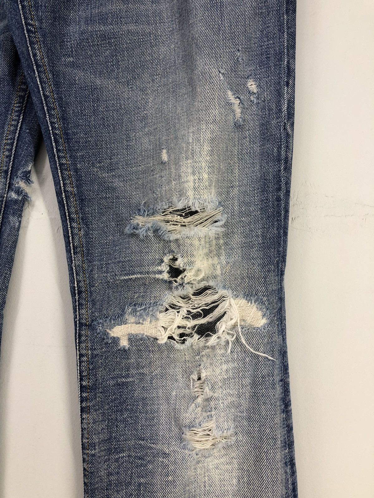 Diesel Vintage Diesel Lowky Distressed Faded Blue Jeans Size 29" - 9 Thumbnail