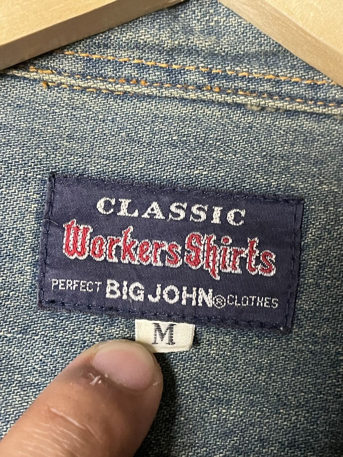 Big John × Japanese Brand × Vintage Vintage Big John Denim Button Up Shirts (72) Size US M / EU 48-50 / 2 - 7 Thumbnail