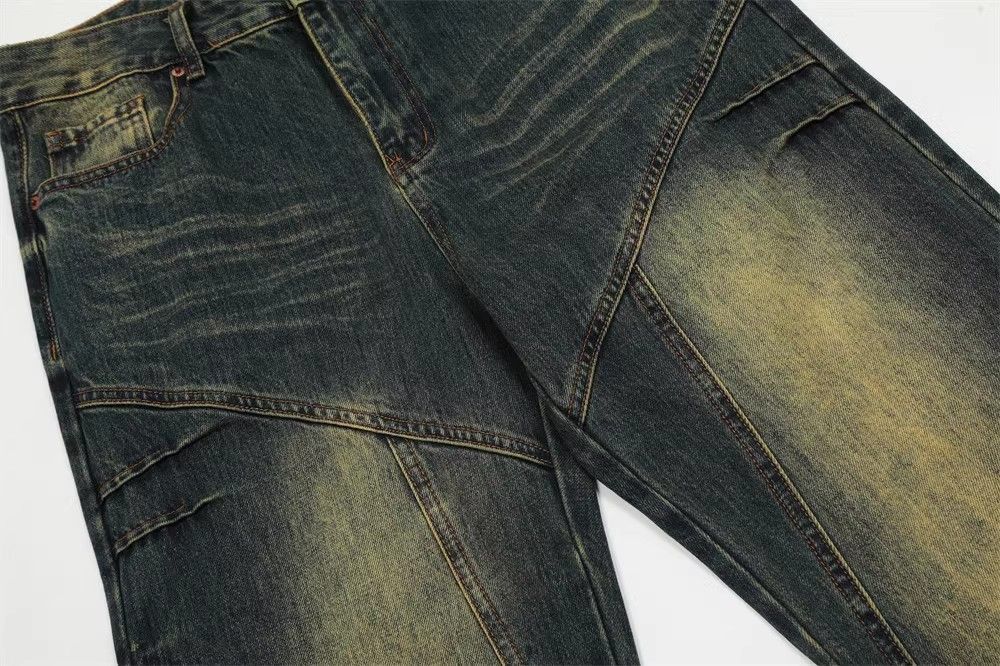 Japanese Brand × Jean American retro washed distressed split stitching jeans Size US 32 / EU 48 - 6 Thumbnail