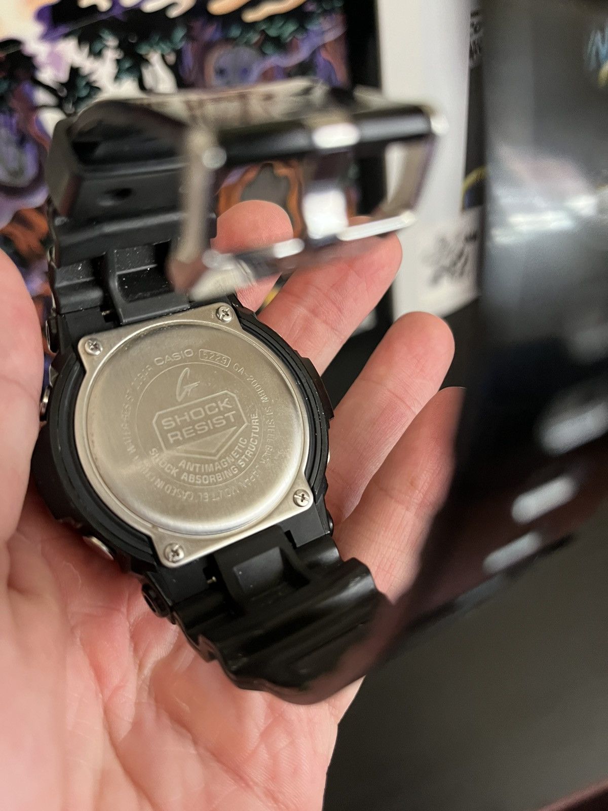 Casio × G Shock Casio G-Shock Mens GA200BW SILVER Size ONE SIZE - 6 Thumbnail