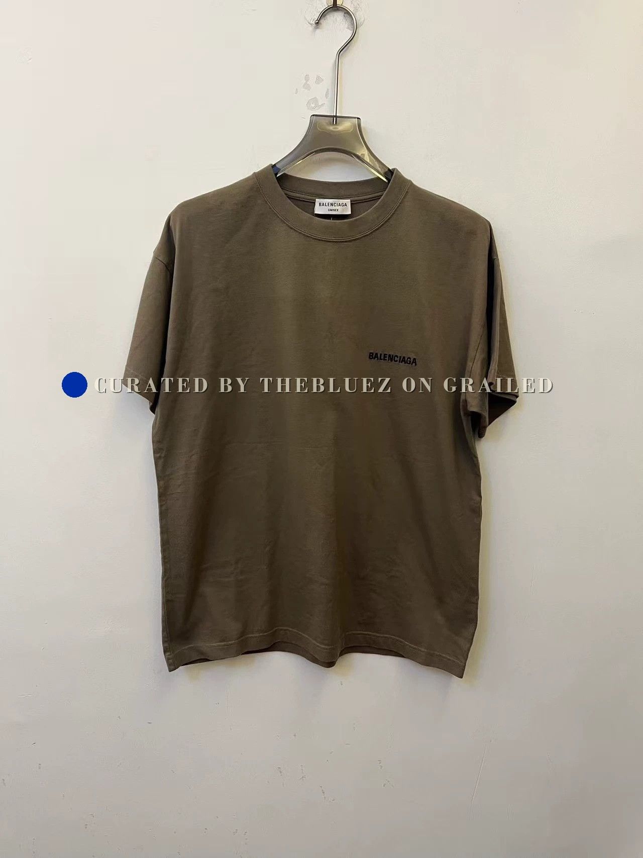 Balenciaga Balenciaga Chest Logo Olive Brown Tee Size M / US 6-8 / IT 42-44 - 1 Thumbnail