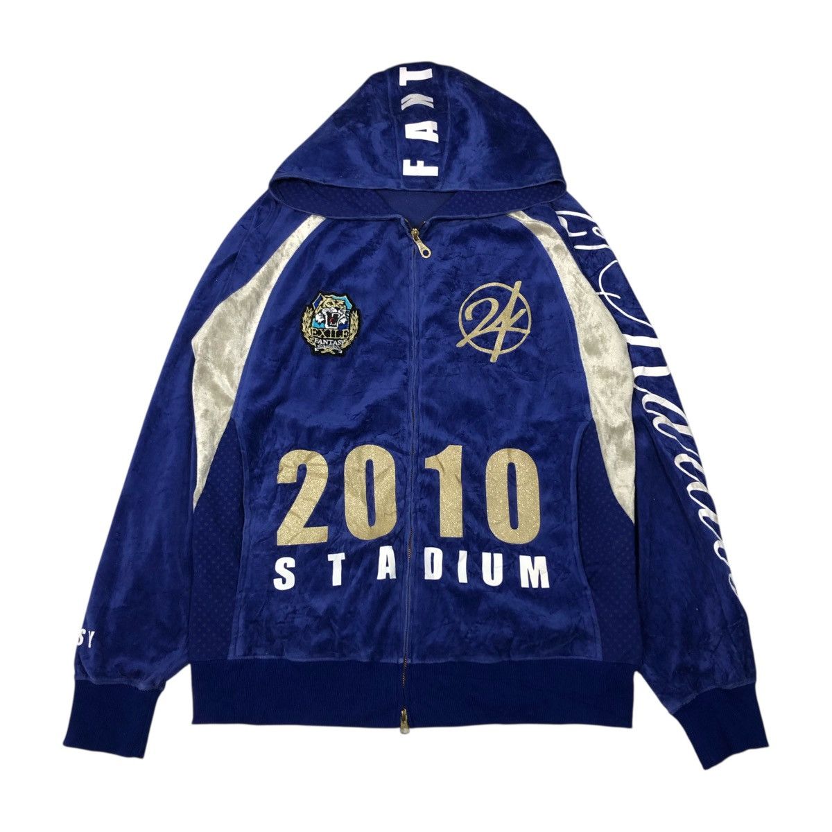 Japanese Brand 📌Zipper Hoodie Sweater 24 Karats Gold Over Print Size US XL / EU 56 / 4 - 1 Thumbnail