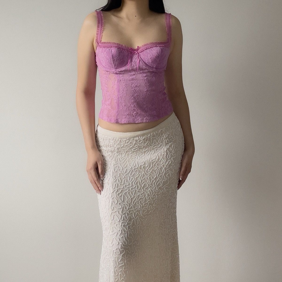 Victoria's Secret Victoria’s Secret Purple Floral Lace Bustier Top (S–M) Size M / US 6-8 / IT 42-44 - 3 Thumbnail