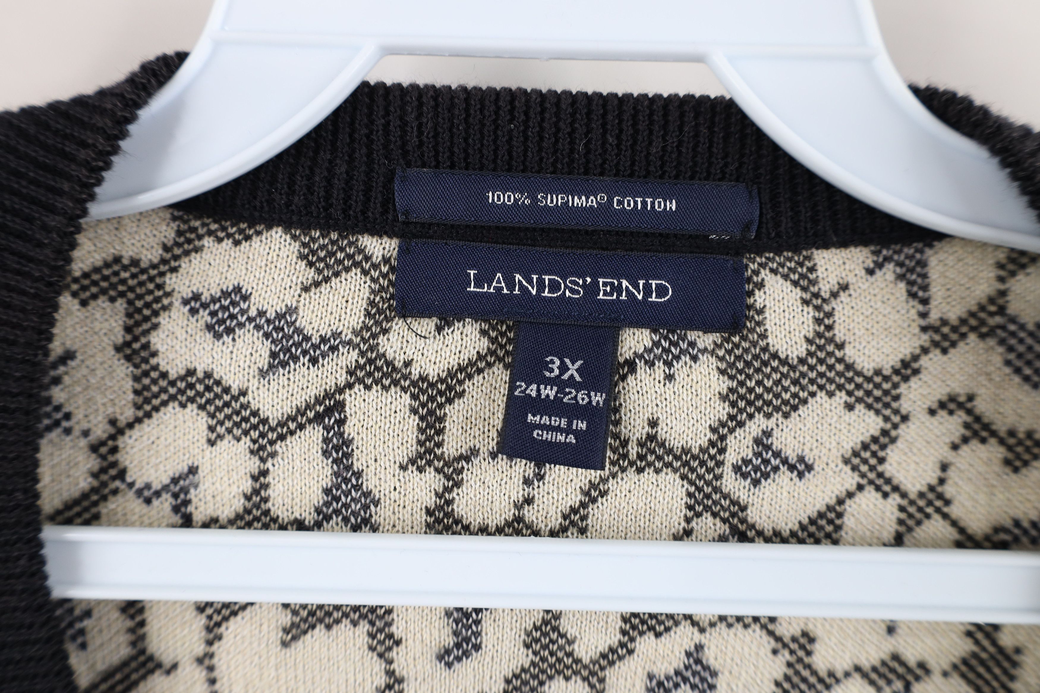 Lands' End × Vintage Vintage Lands End Leopard Cheetah Knit Cardigan Sweater Size 3XL / US 20-22 - 7 Thumbnail