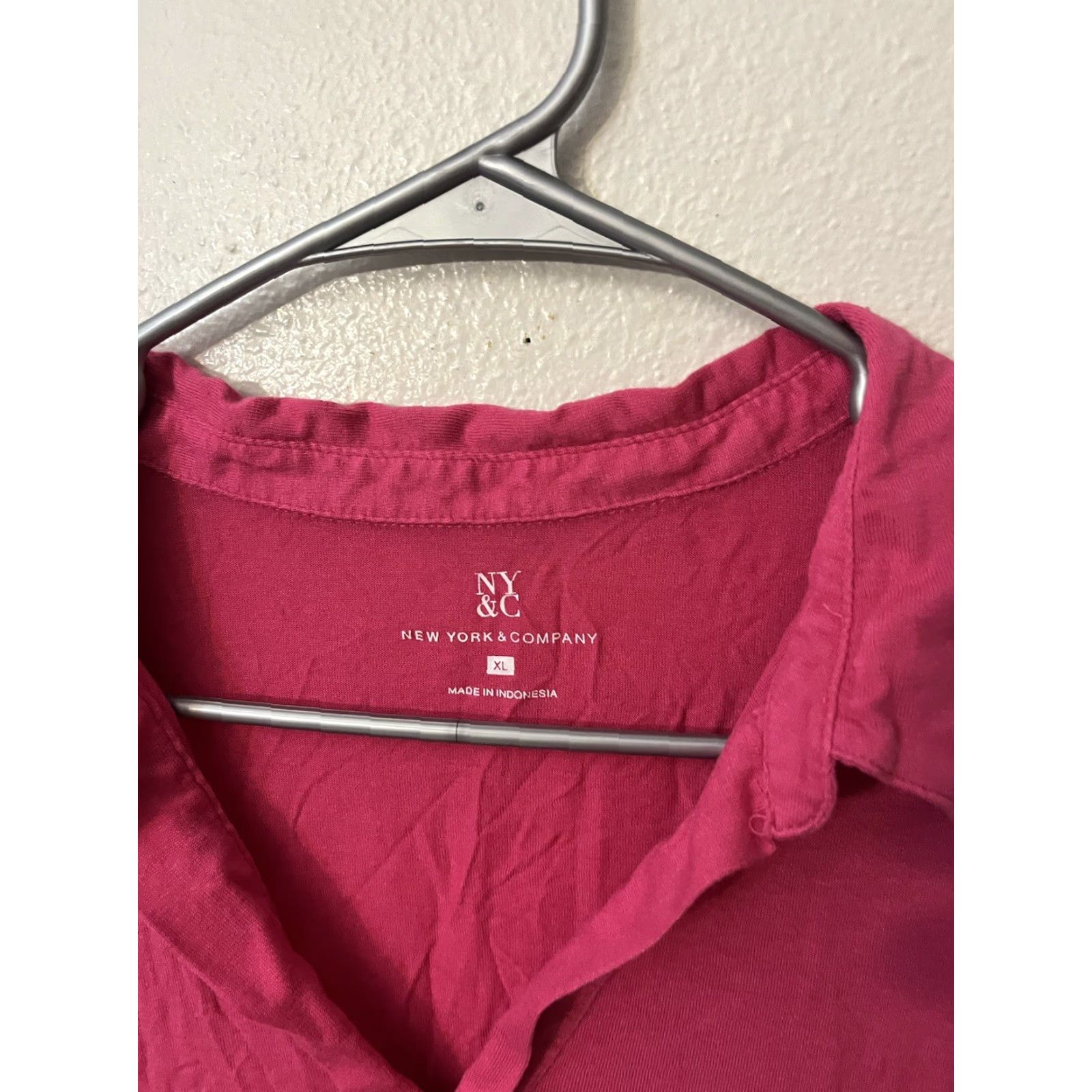 Vintage VINTAGE New York & Company Polo Shirt Women's XL Pink Casual Sports 90s Preppy Shirt Size XL / US 12-14 / IT 48-50 - 3 Thumbnail