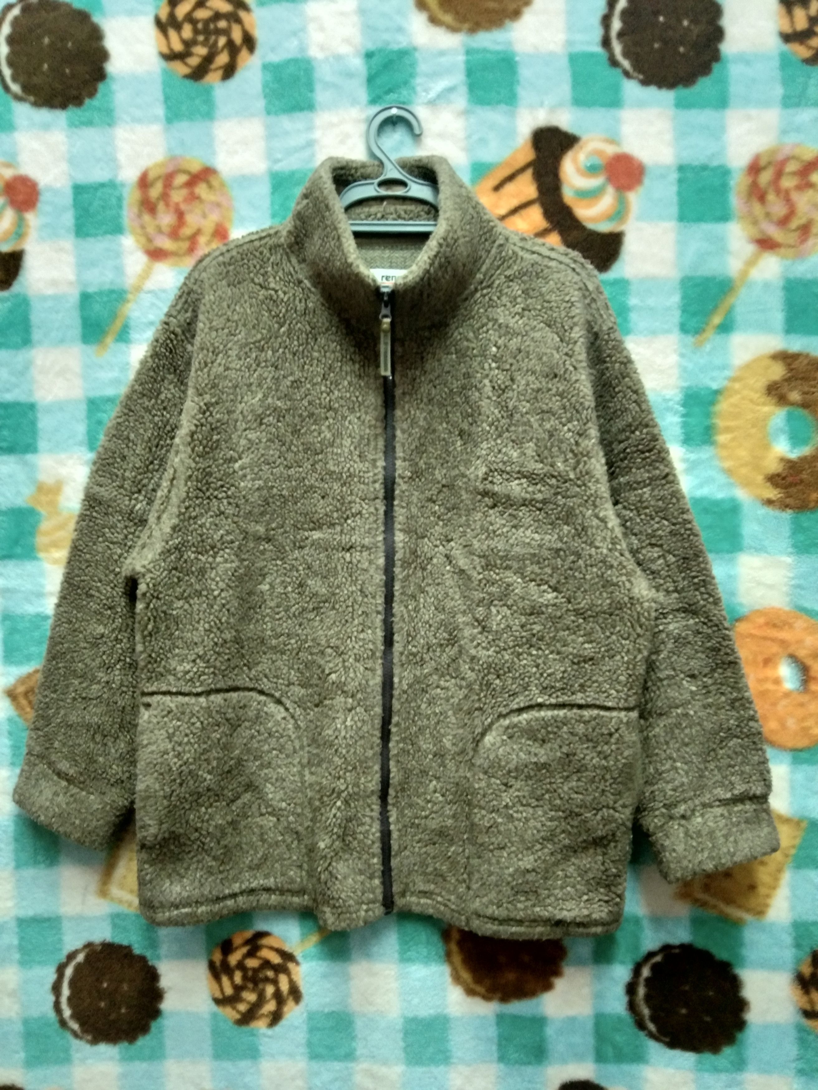 image of Renoma Deep Pile Fleece Sherpa Jacket in Light Brown, Men's (Size Large)