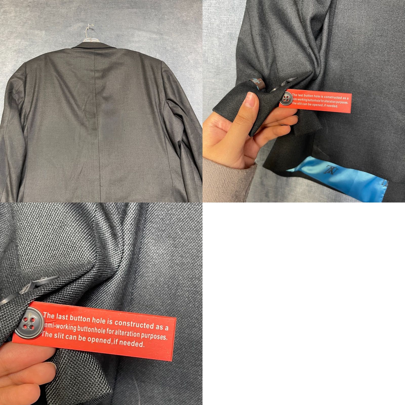 Vintage Luciano Natazzi Blazer Jacket Mens 44R Black Lined Single Breasted Modern Fit Blazer Jacket Mens 44 Black Modern Fit Size 44R - 10 Thumbnail