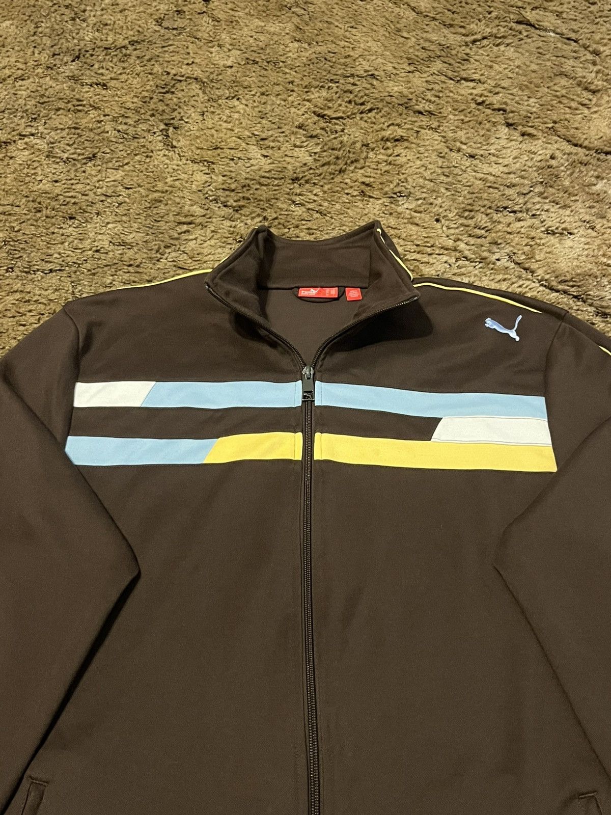 Puma Vintage Y2K Puma Full Zip Sweater Fleece Brown Large Size US L / EU 52-54 / 3 - 2 Thumbnail