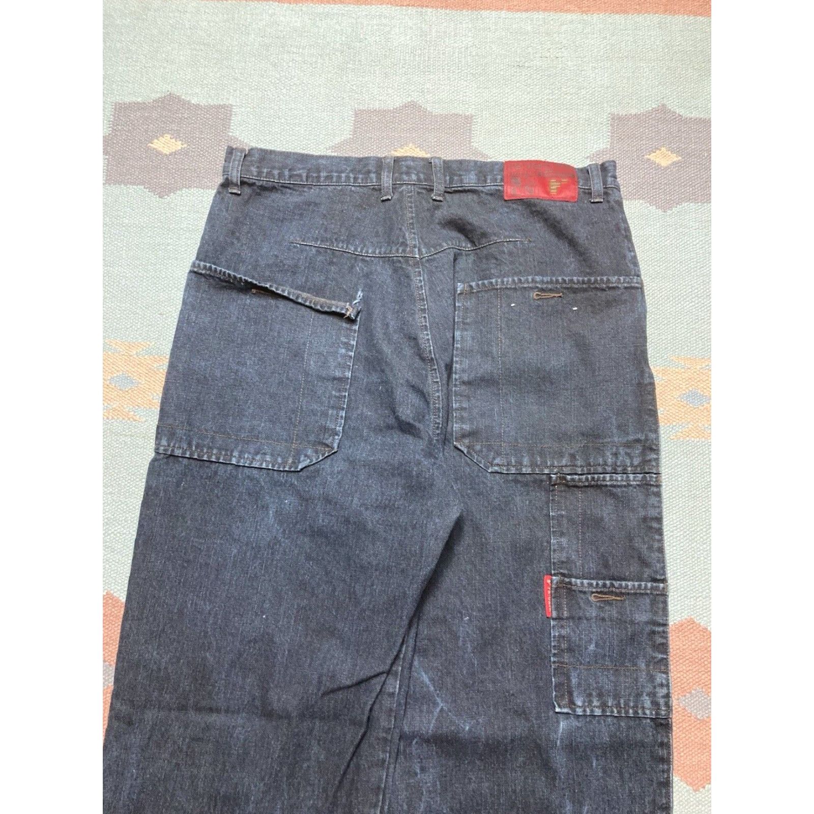 Vintage Vtg Y2K Baggy Jeans Carpenter Wide-Leg JNCO Style Hip Hop Reverb 34x31 Men Blue Jeans Wide-Leg Mens 34 31 Size US 34 / EU 50 - 4 Thumbnail