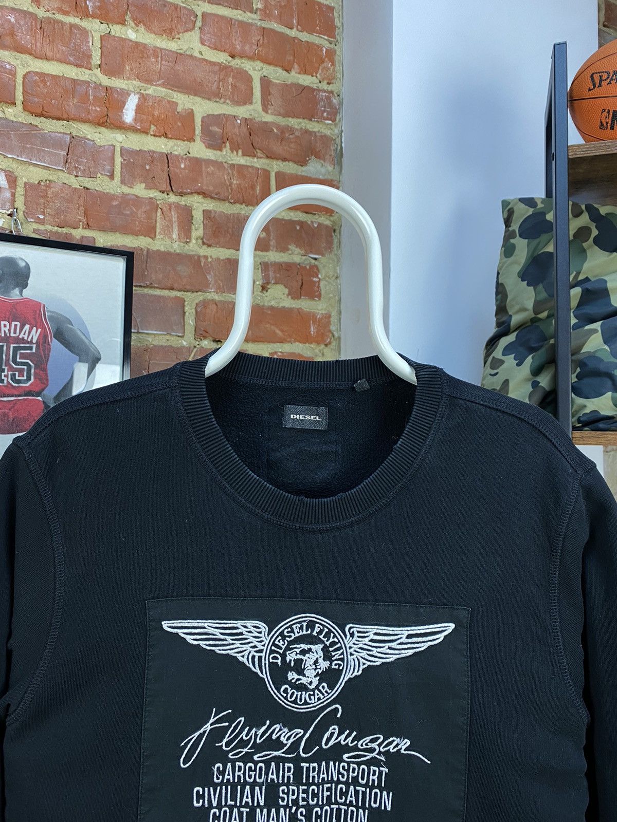 Diesel Diesel Flying Cougar Distressed Sweatshirt Pullover Jumper Size US S / EU 44-46 / 1 - 3 Thumbnail