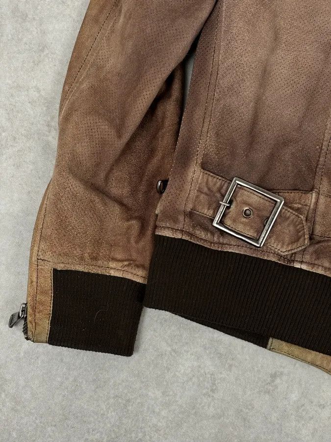 Dolce & Gabbana AW2008 Dolce & Gabbana Brown Perfored Aviator Classy Leather Jacket Size US M / EU 48-50 / 2 - 12 Thumbnail
