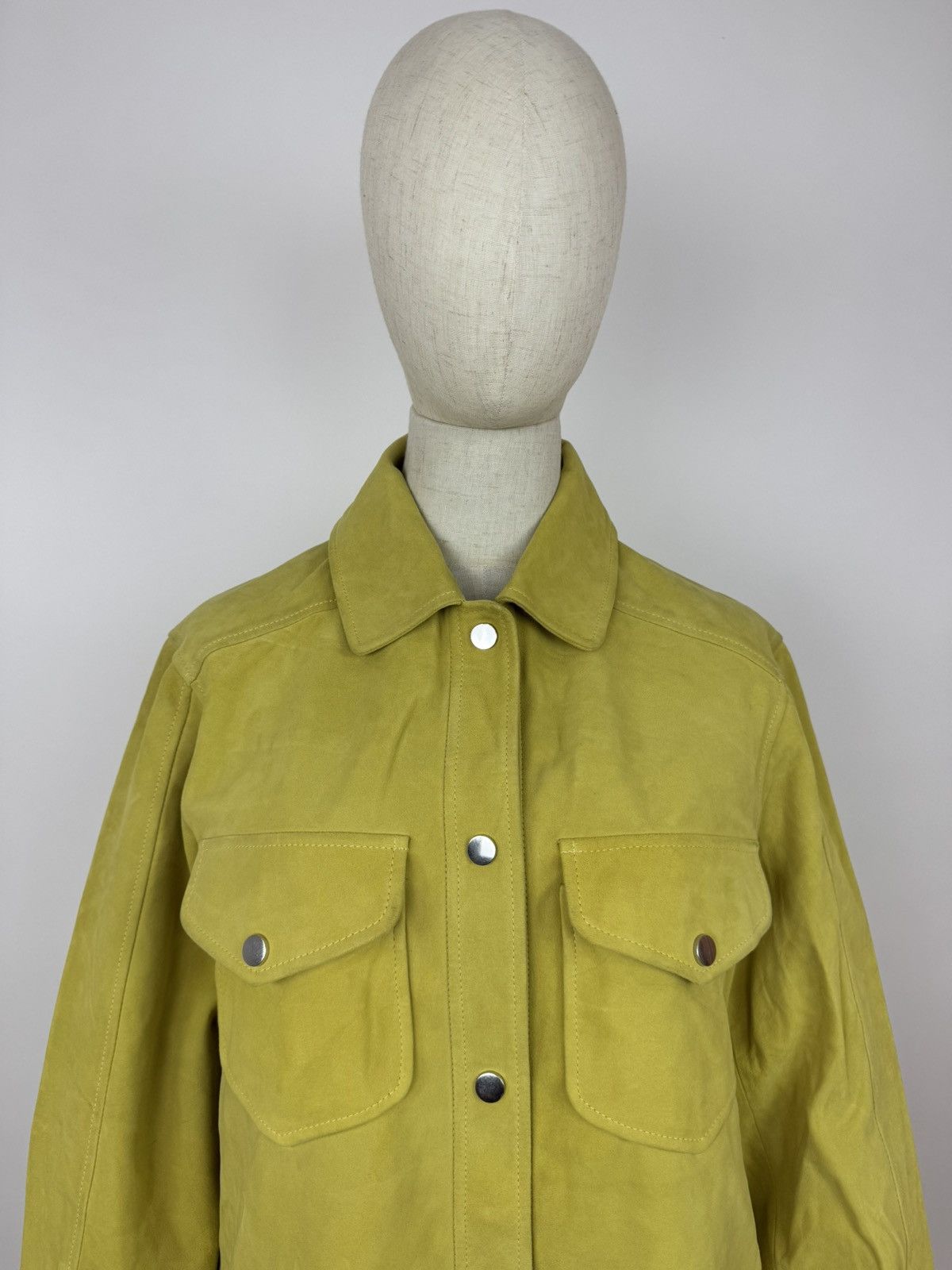 Scotch & Soda Scotch Soda Suede Overshirt Yellow Leather Jacket Womens Size S / US 4 / IT 40 - 2 Thumbnail
