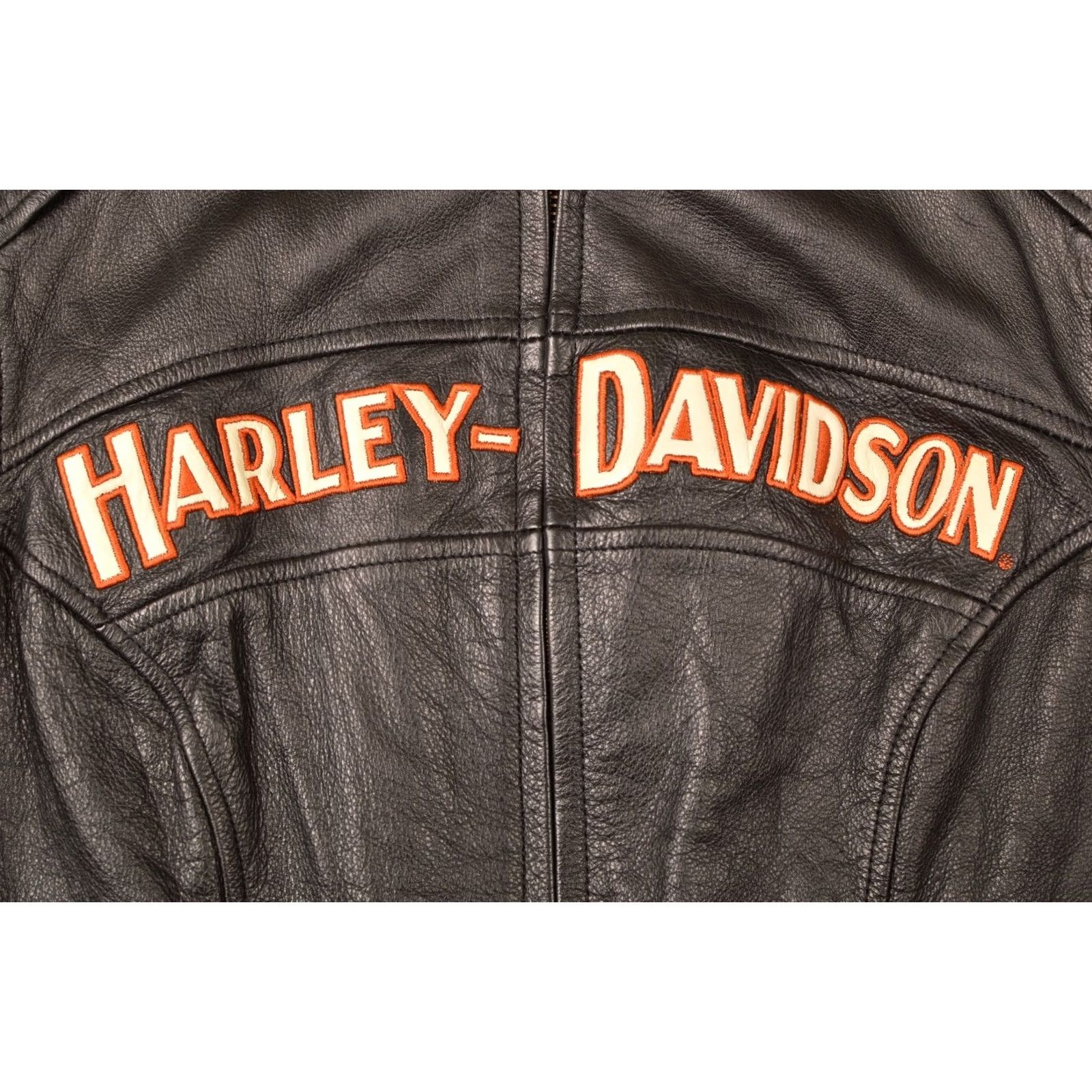 Harley Davidson VINTAGE Harley-Davidson Women's Jacket Miss Enthusiast Leather, Size M, Black, 98142-09VW, 100% Leather, Motorcycle, Womens Size M / US 6-8 / IT 42-44 - 4 Thumbnail
