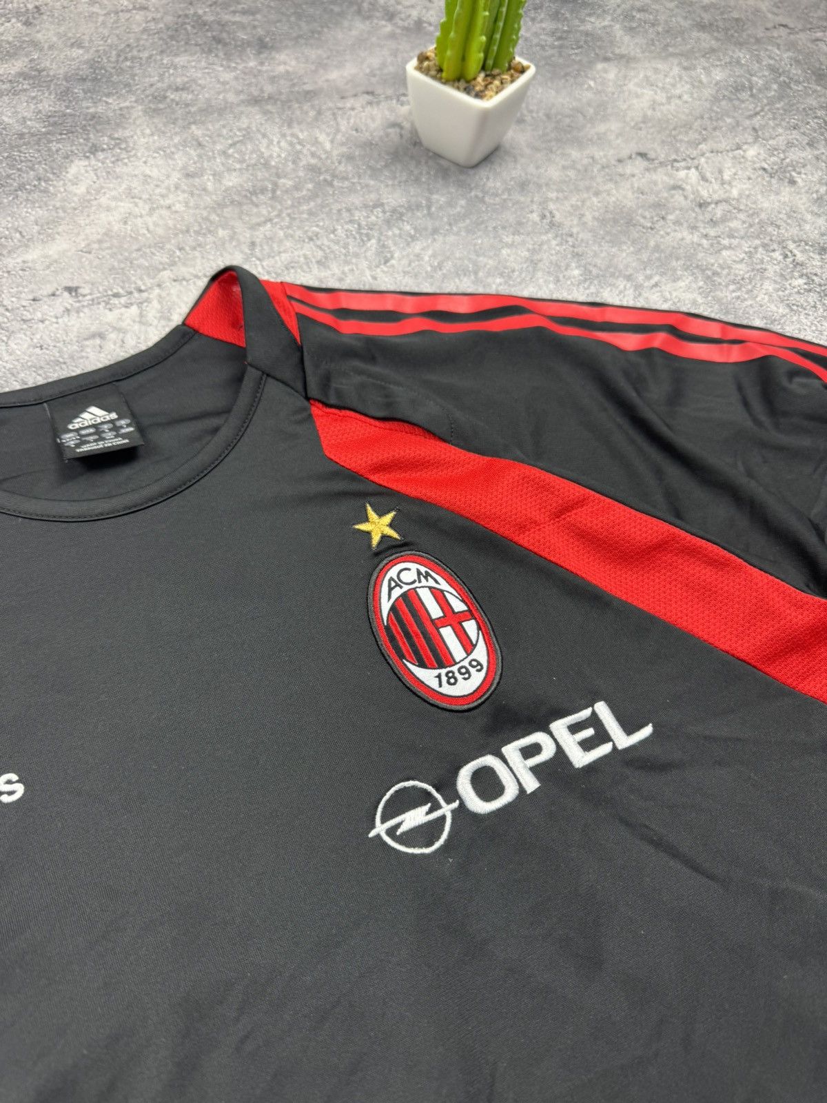 Adidas Vintage Adidas AC Milan Training Top Spellout Opel Big Logo Size US L / EU 52-54 / 3 - 6 Thumbnail