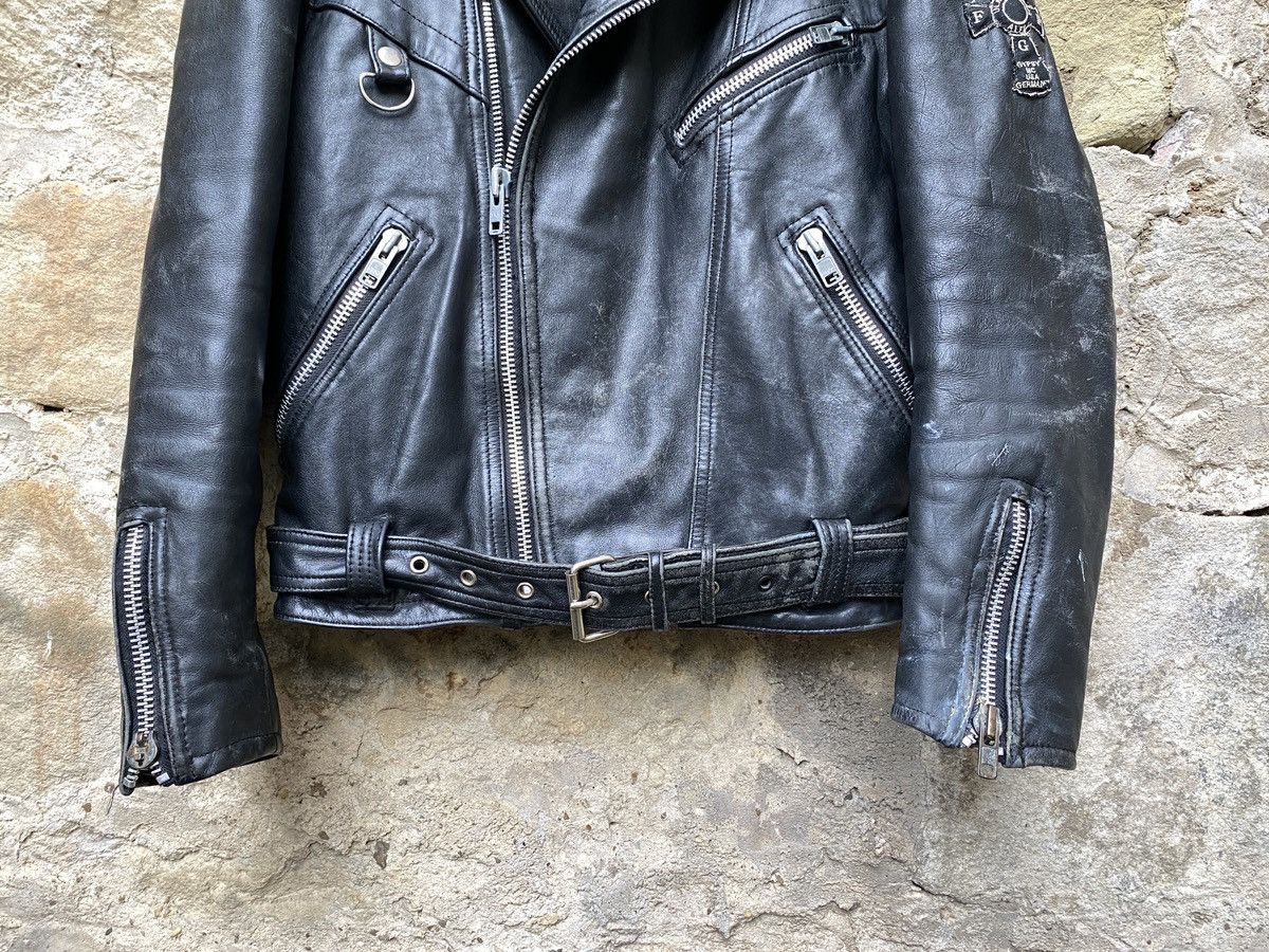 Vintage Rare Vintage 80s Distressed Leather Biker Jacket L-XL Size US XL / EU 56 / 4 - 3 Thumbnail