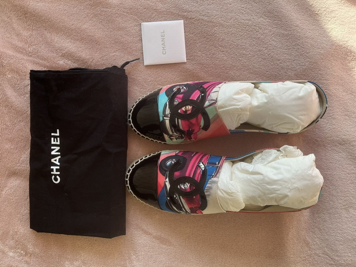 Chanel Chanel 4 of 4 Pink & Multi CC Espadrill Size US 8 / IT 38 - 3 Thumbnail